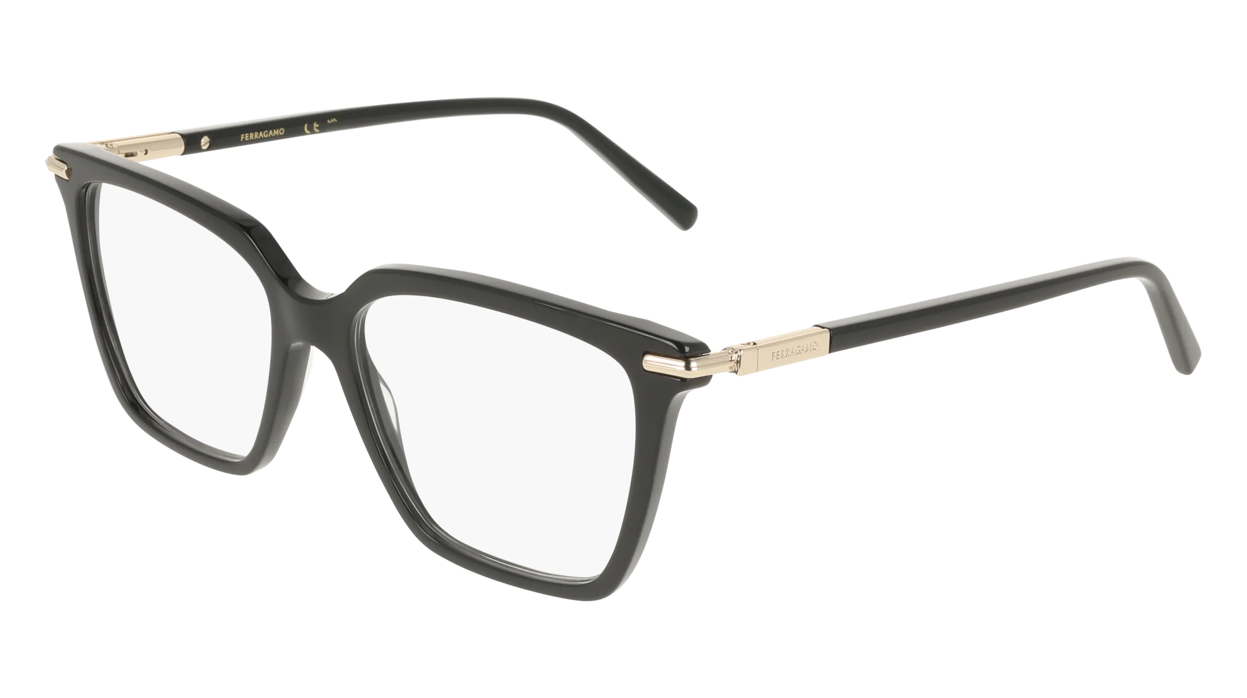 Ferragamo SF3038 001 Montature da vista Acetato Nero Squadrata Normale - immagine 1