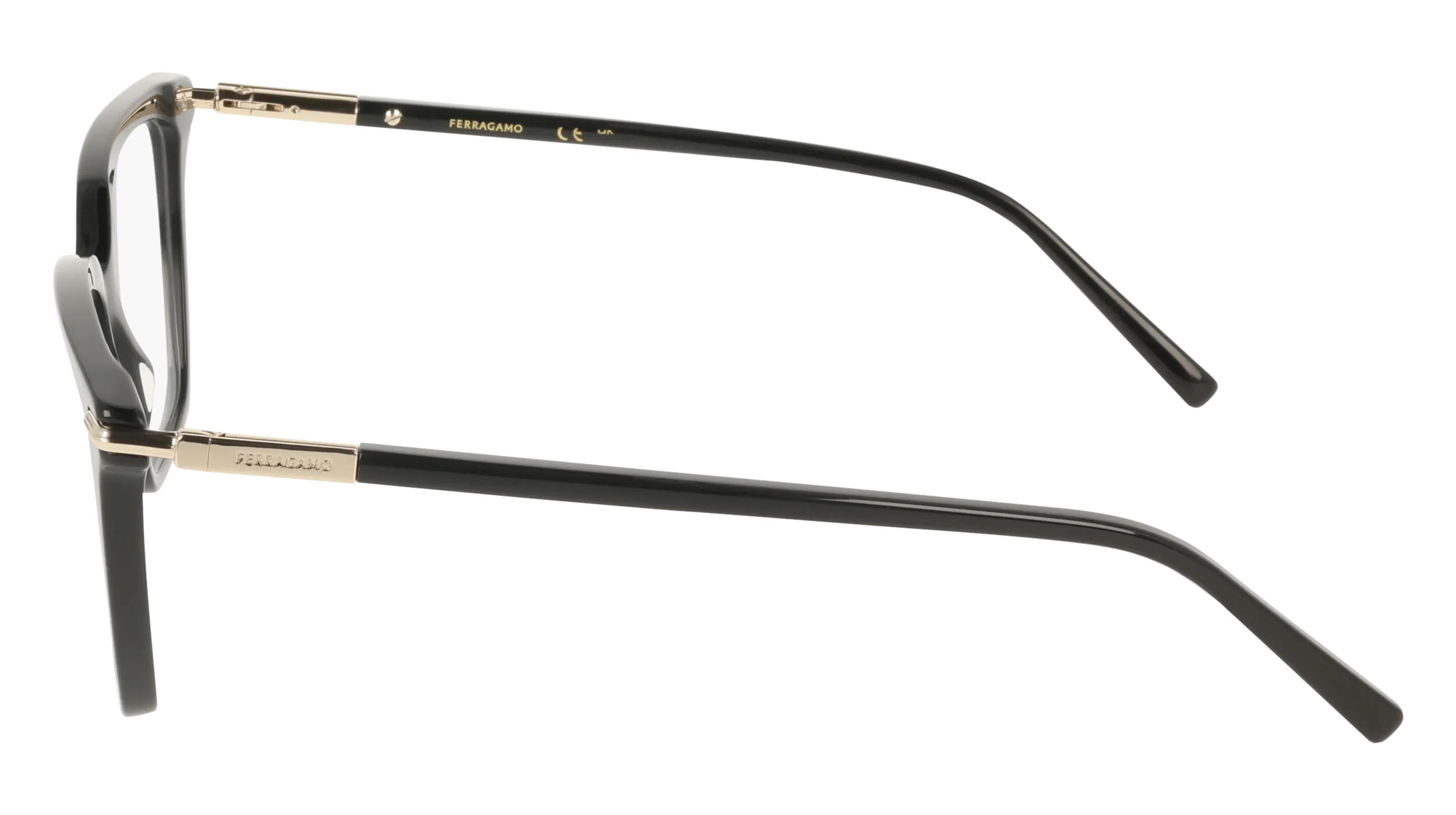 Ferragamo SF3038 001 Montature da vista Acetato Nero Squadrata Normale - immagine 3