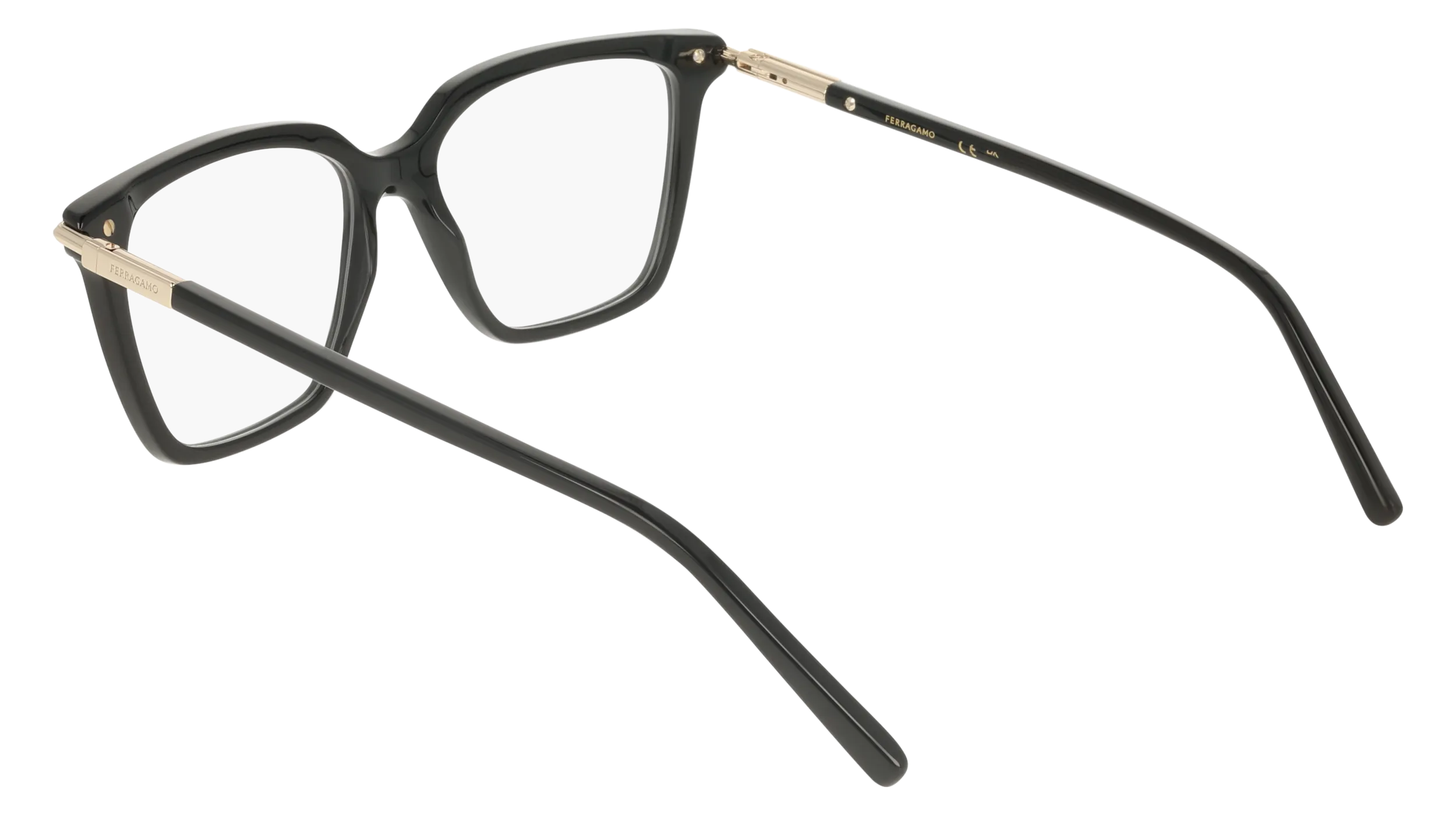 Ferragamo SF3038 001 Montature da vista Acetato Nero Squadrata Normale - immagine 4