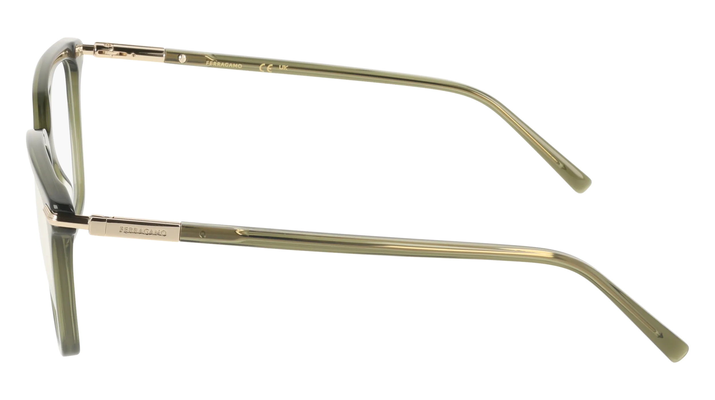 Ferragamo SF3038 317 Montature da vista Acetato Verde Squadrata Normale - immagine 3
