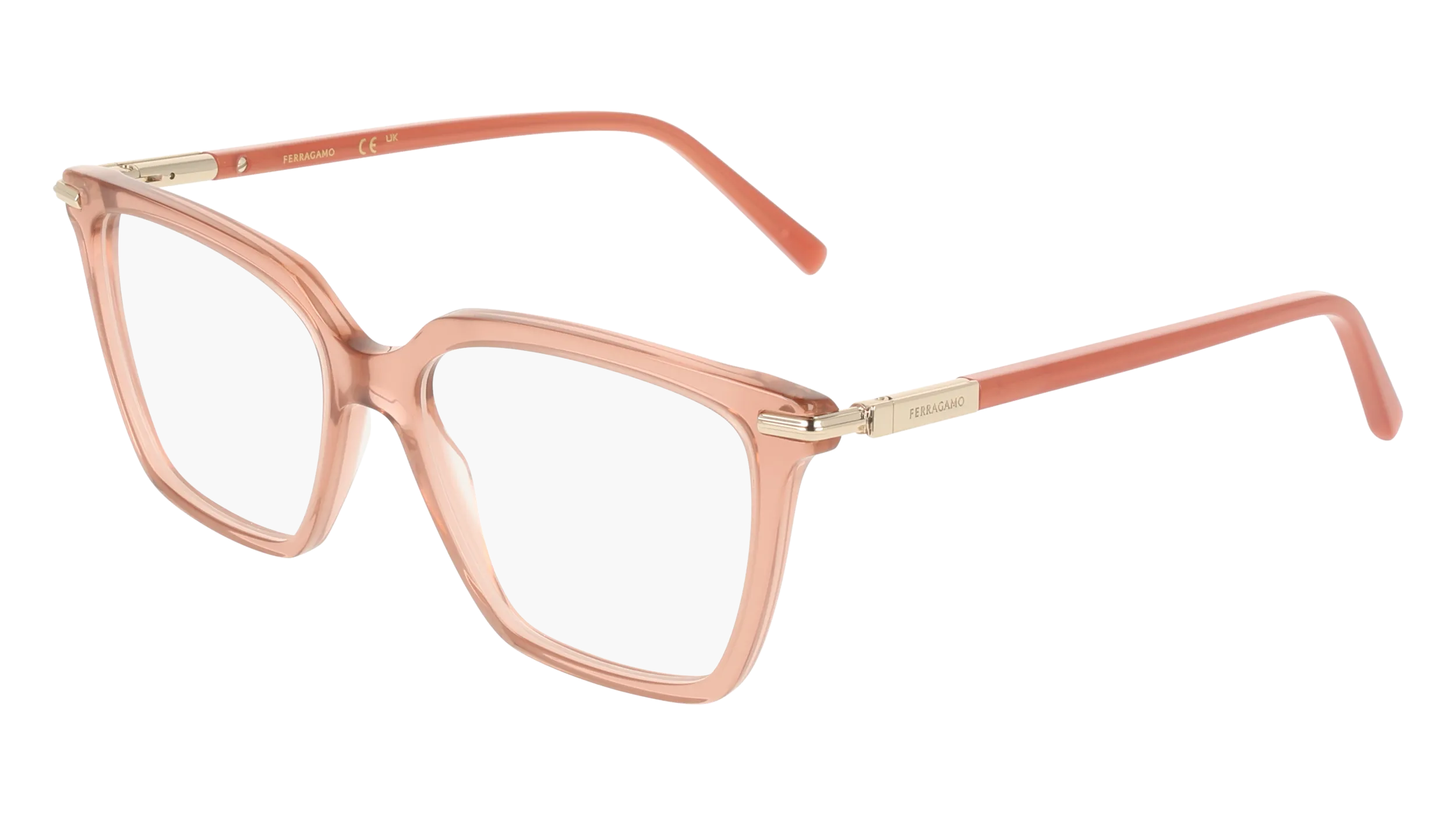 Ferragamo SF3038 667 Montature da vista Acetato Rosa Squadrata Normale - immagine 1