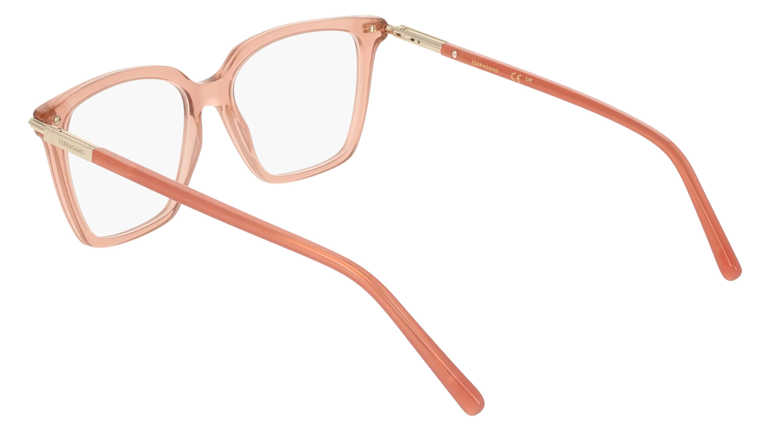 Ferragamo SF3038 667 Montature da vista Acetato Rosa Squadrata Normale - immagine 4