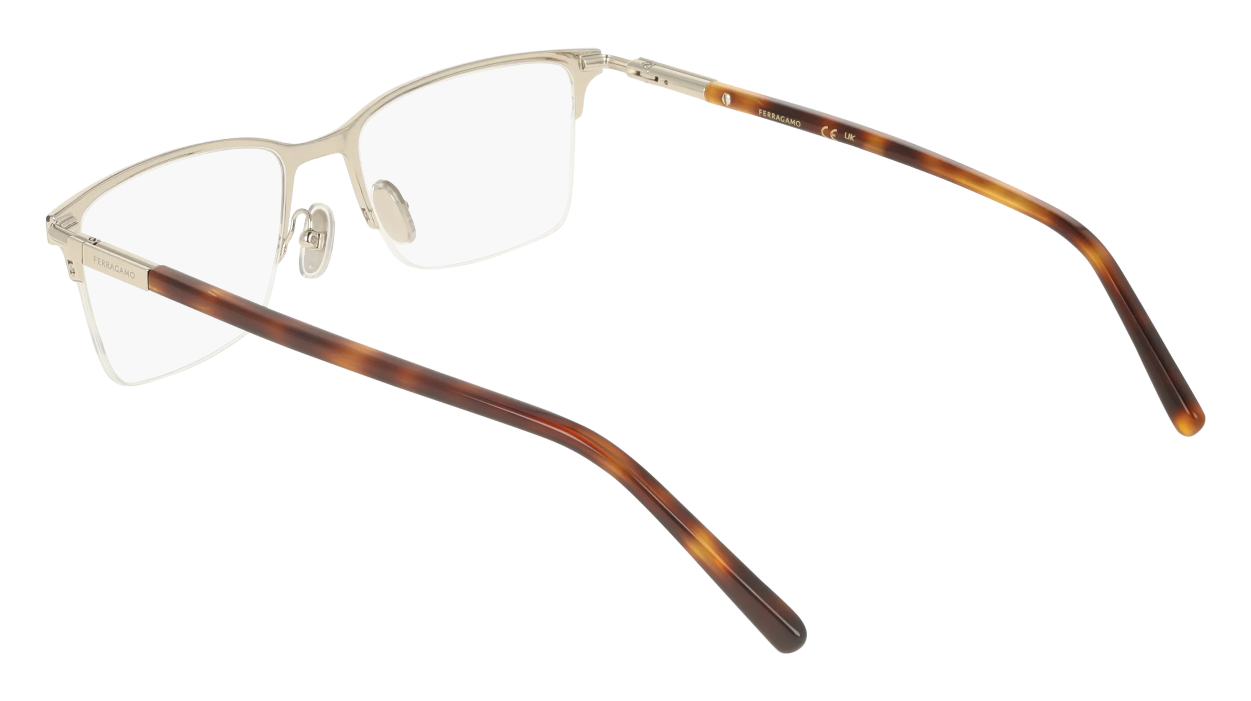 Ferragamo SF2238 322 Montature da vista Metallo Squadrata Normale - immagine 4