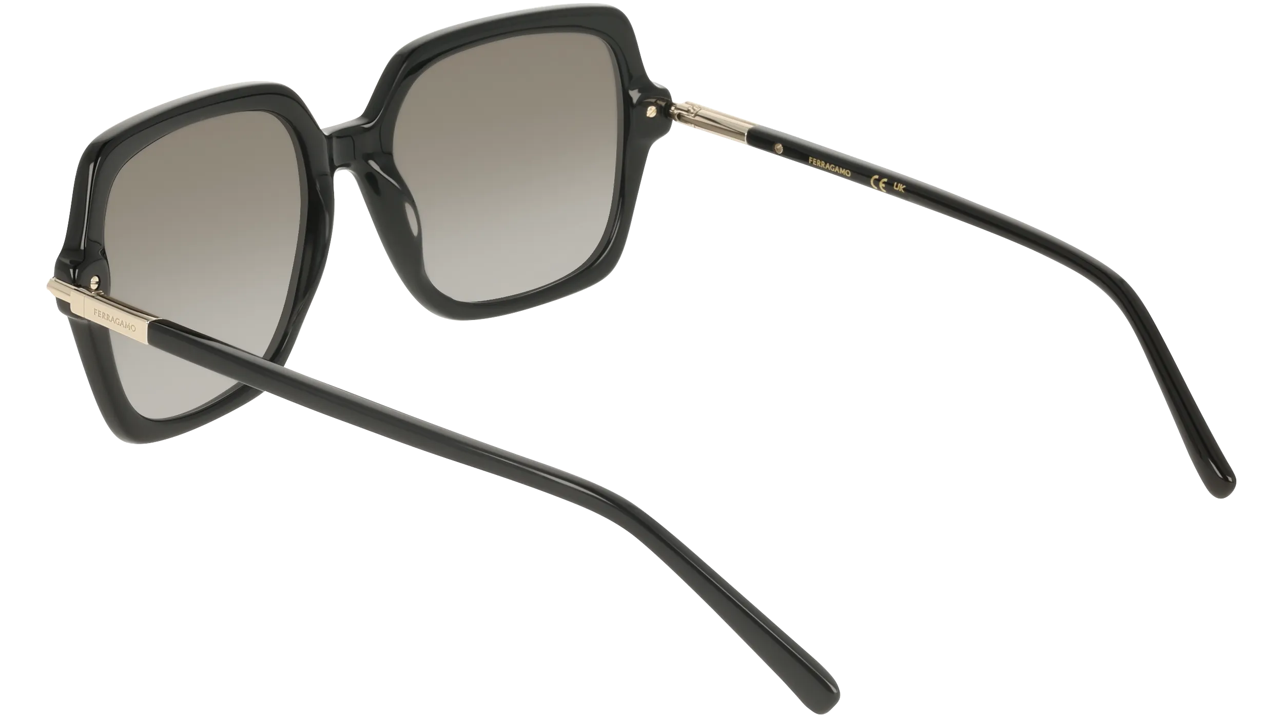 Ferragamo SF2076S 001 Occhiali da sole Acetato Nero Squadrata Normale - immagine 4