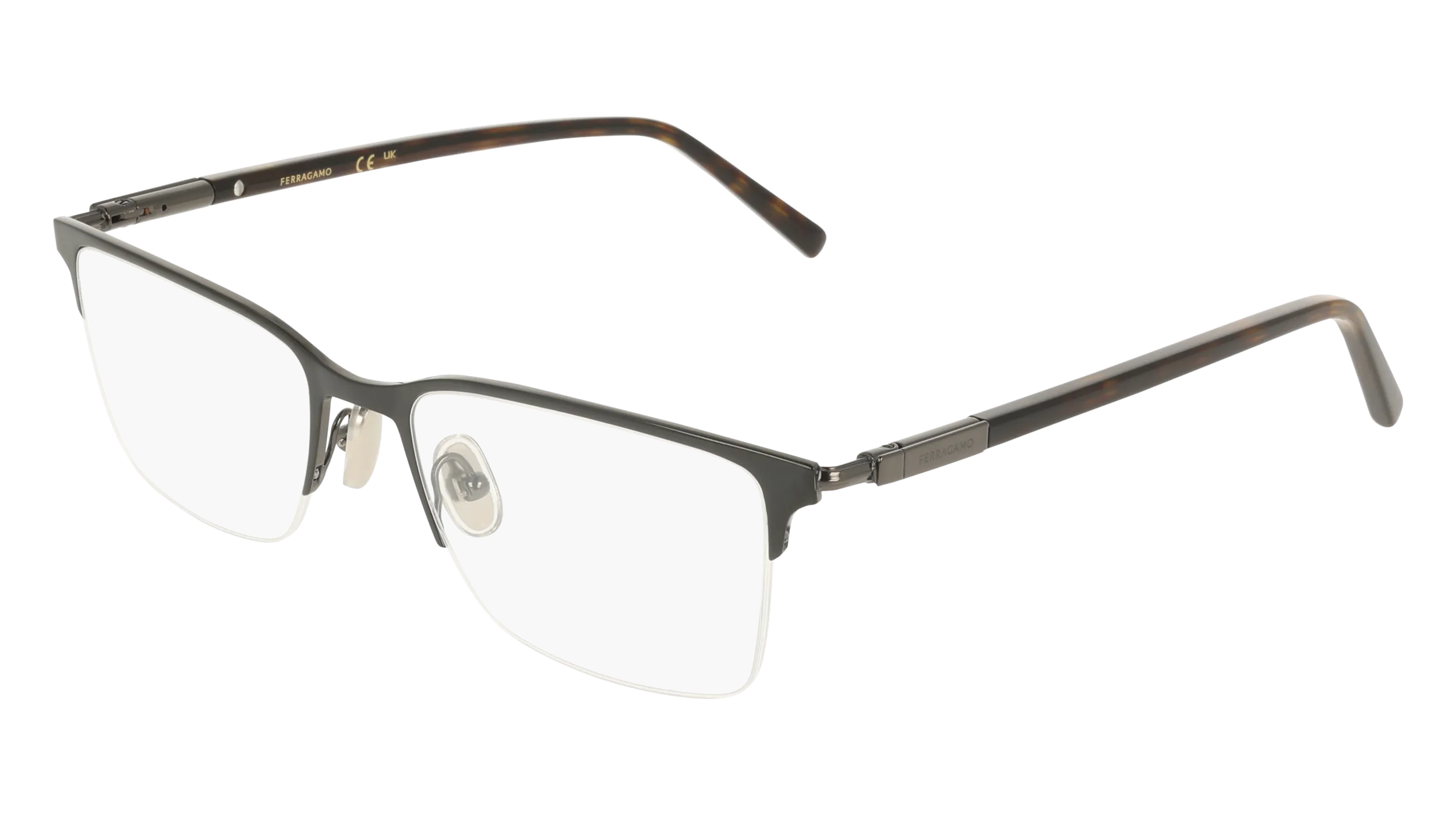 Ferragamo SF2238 084 Montature da vista Metallo Squadrata Normale - immagine 1