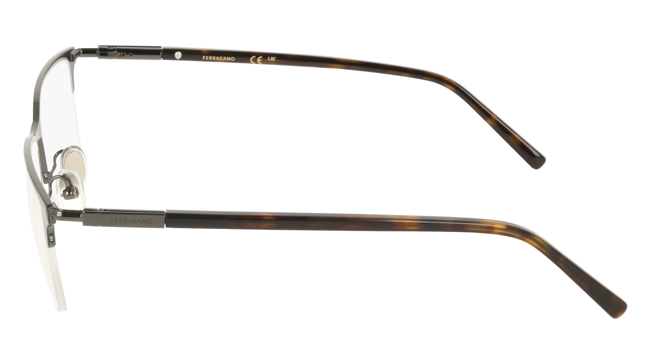 Ferragamo SF2238 084 Montature da vista Metallo Squadrata Normale - immagine 3