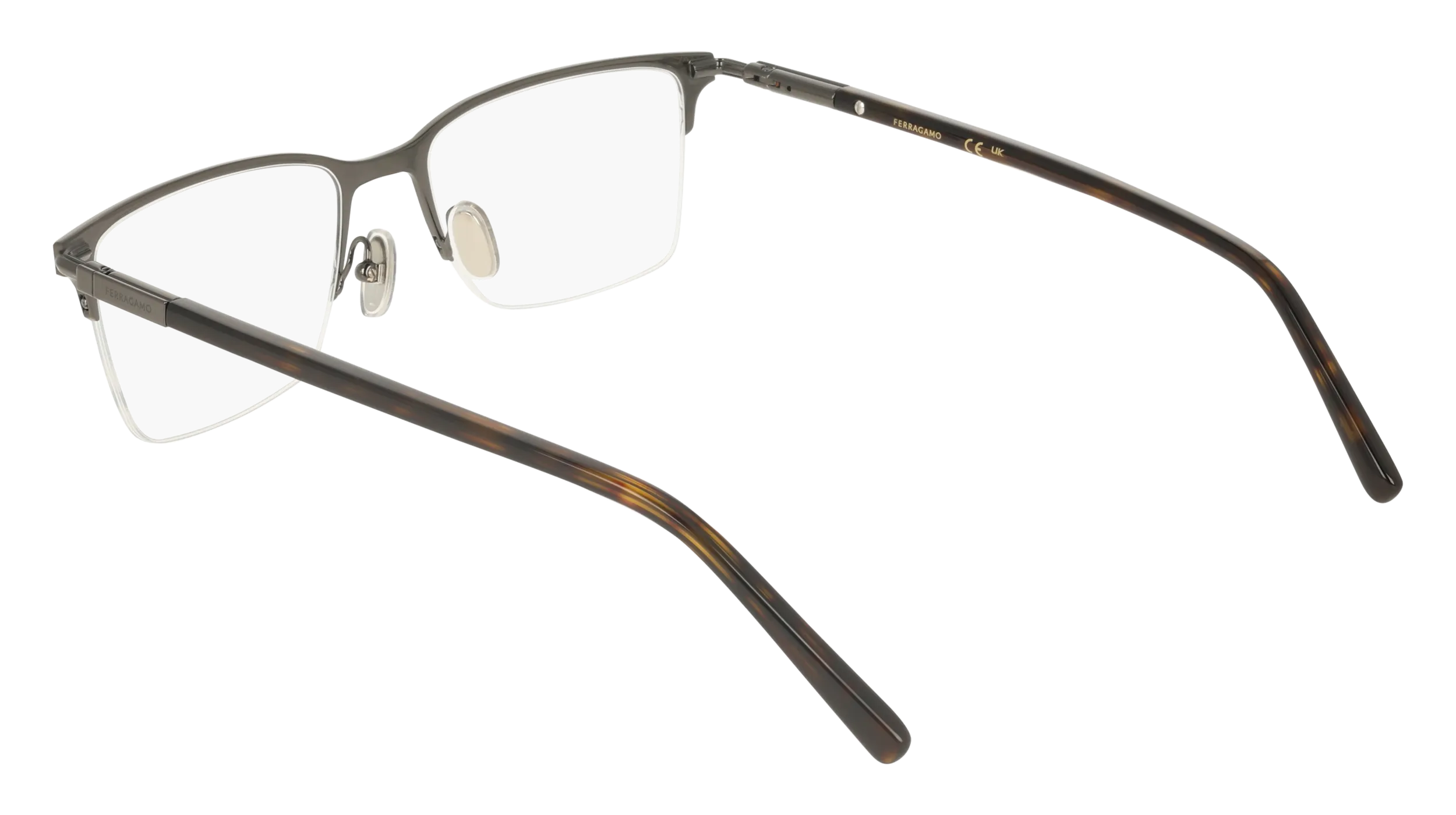 Ferragamo SF2238 084 Montature da vista Metallo Squadrata Normale - immagine 4