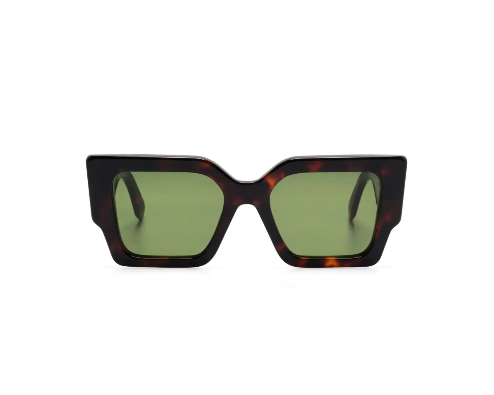Off-White Unisex OERI128 Catalina 6055 havana green Occhiali da sole Acetato Havana Verde Squadrata Normale - immagine 2