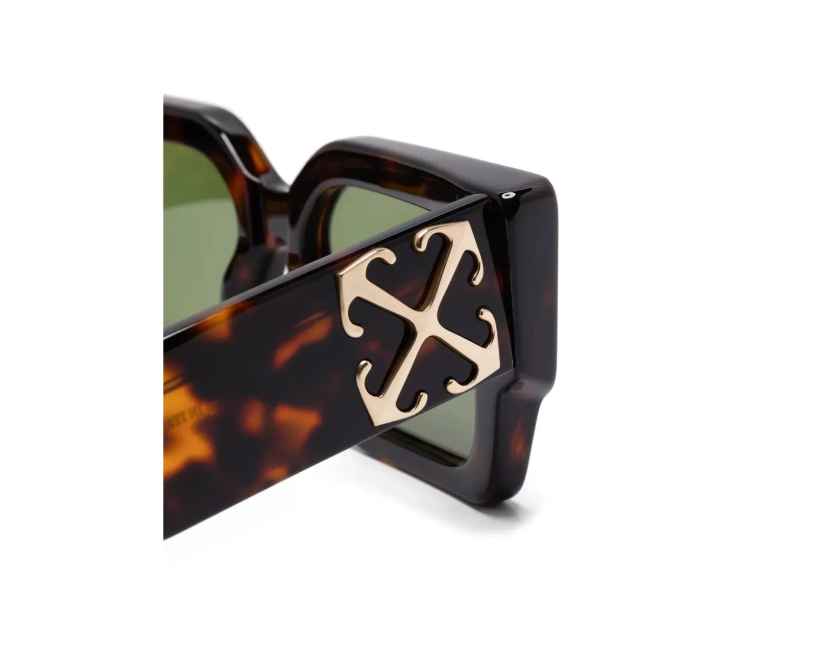 Off-White Unisex OERI128 Catalina 6055 havana green Occhiali da sole Acetato Havana Verde Squadrata Normale - immagine 3