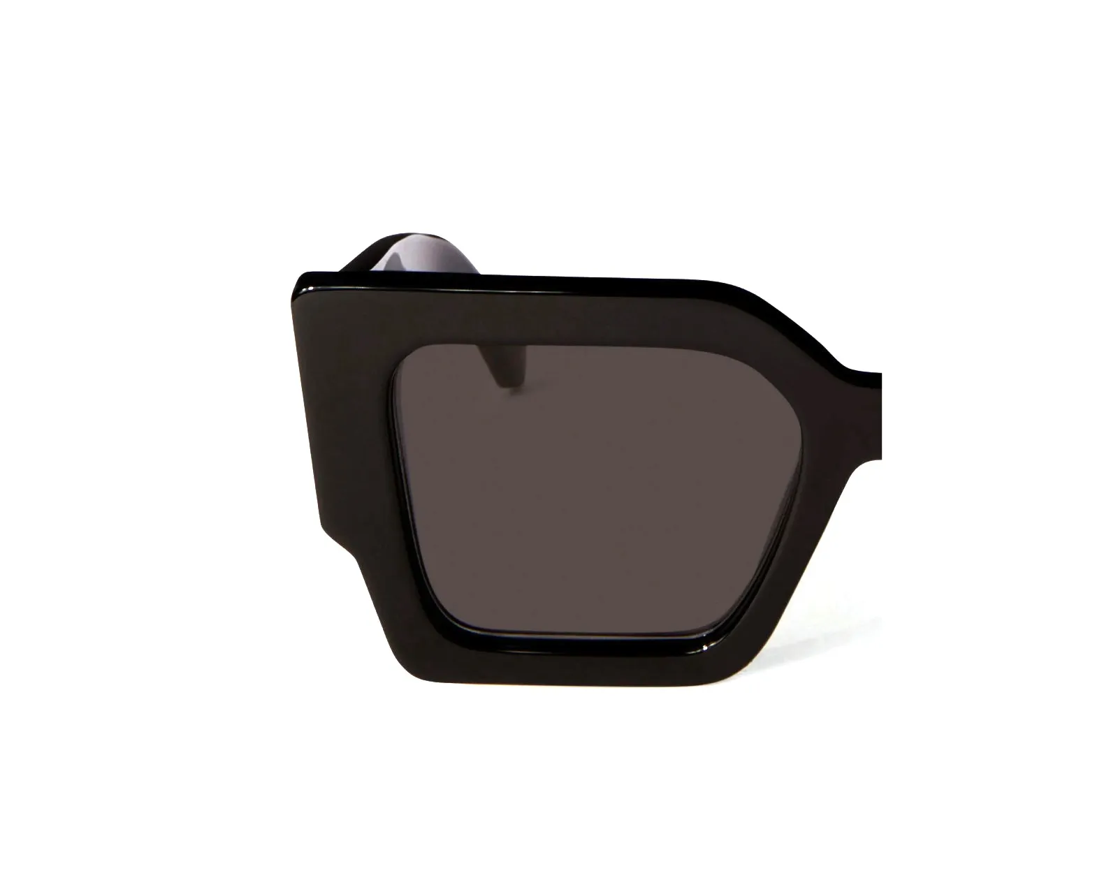 Off-White Unisex OERI128 Catalina 1007 black dark grey Occhiali da sole Acetato Nero Grigio Squadrata Normale - immagine 3