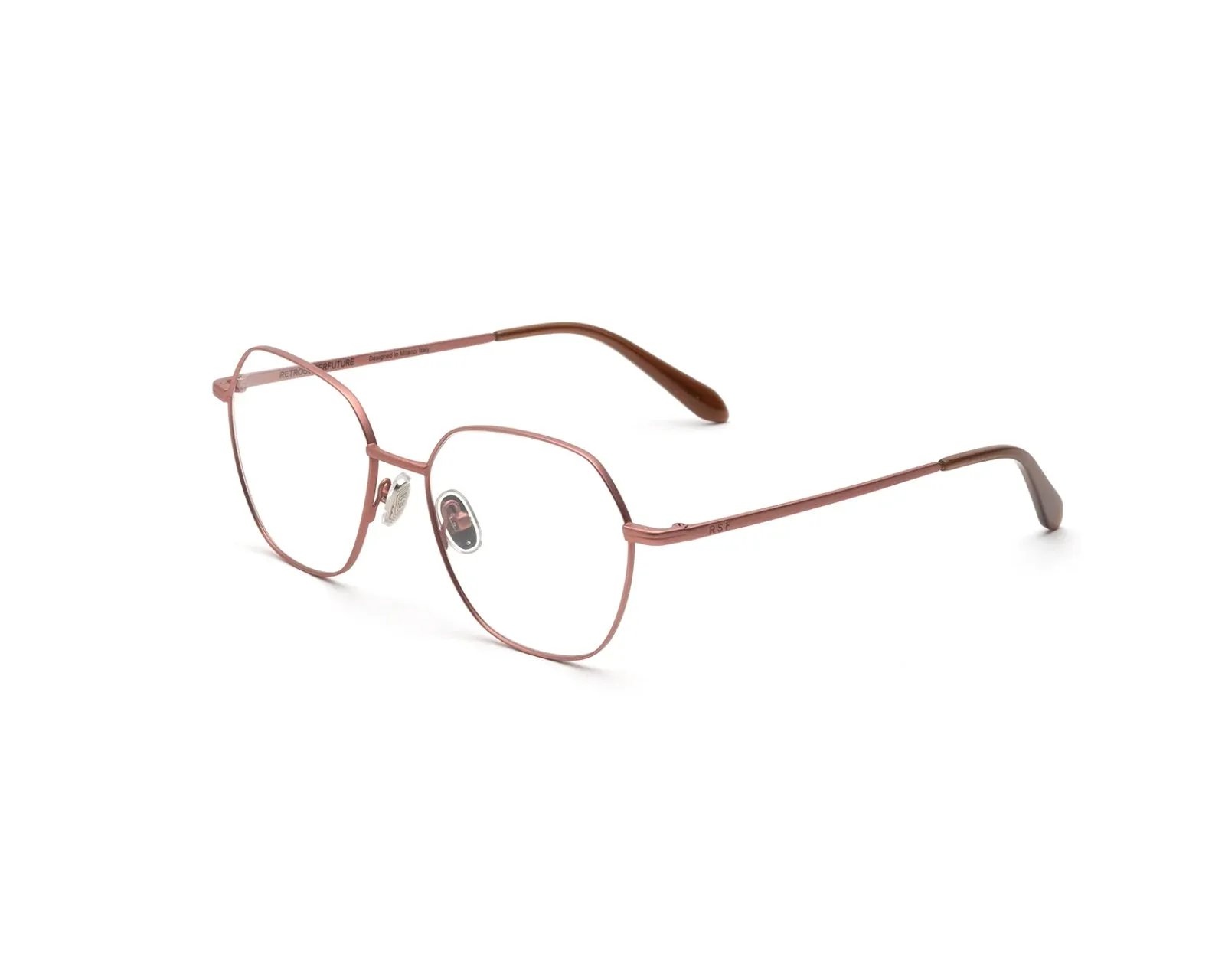 Retrosuperfuture BZN NUMERO 138 DARK BROWN Montature da vista Metallo Marrone Geometrica - immagine 1