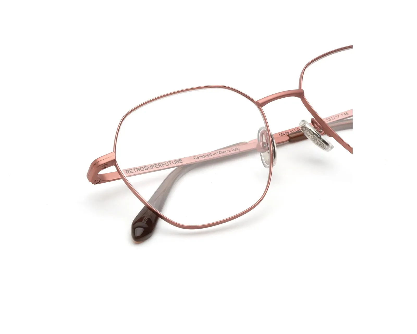 Retrosuperfuture BZN NUMERO 138 DARK BROWN Montature da vista Metallo Marrone Geometrica - immagine 3