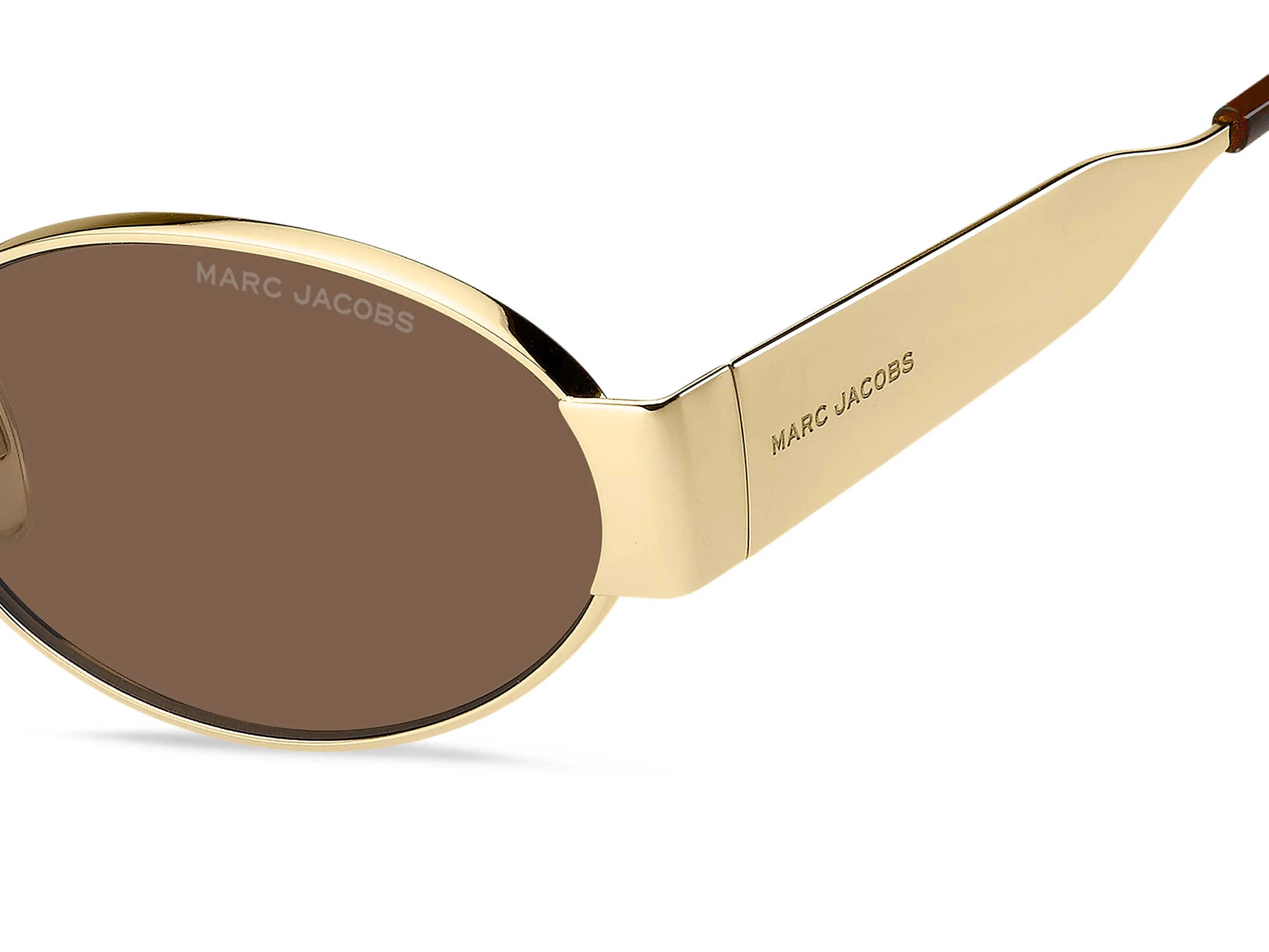 Marc Jacobs MARC 806/S 01Q/70 Occhiali da sole Metallo Oro Marrone Rotonda Normale - immagine 3