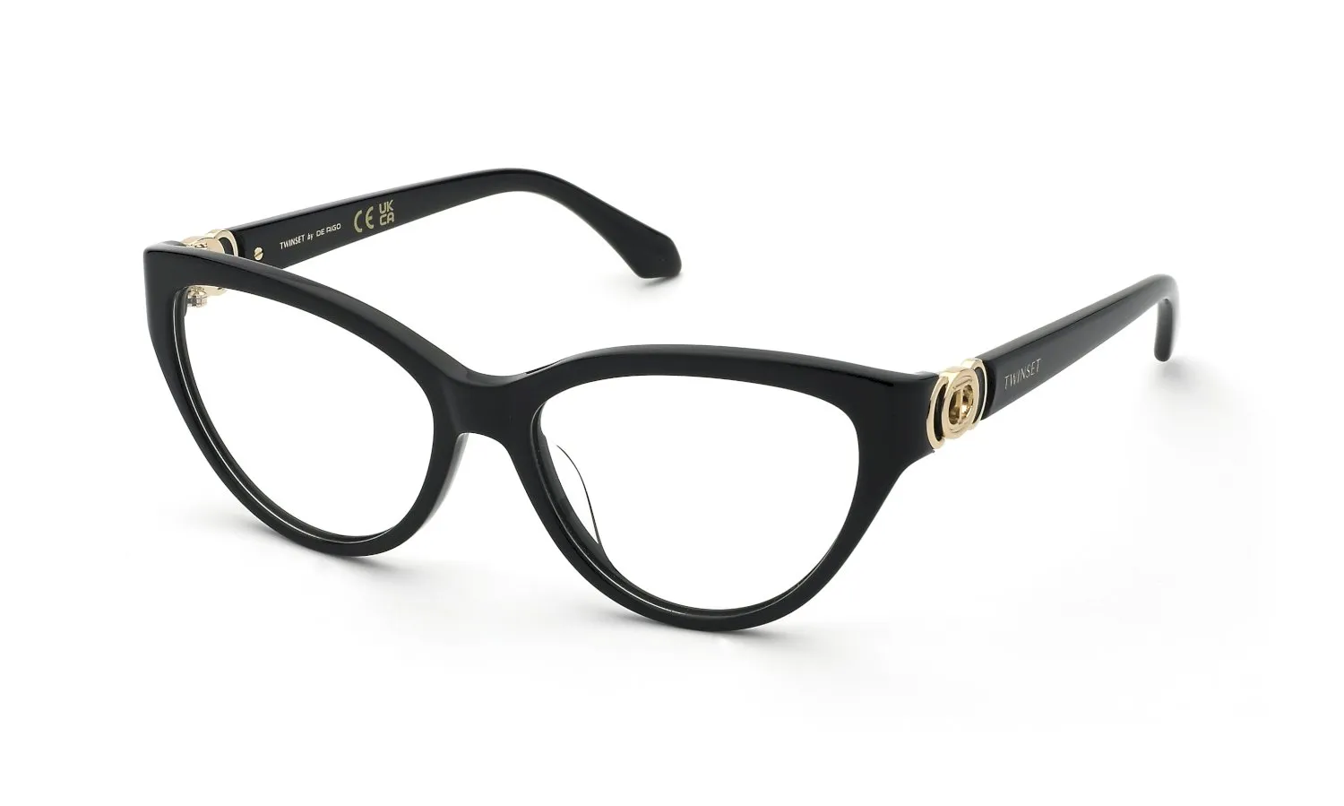 Twinset VTW071 700 Montature da vista Acetato Nero Farfalla - immagine 1