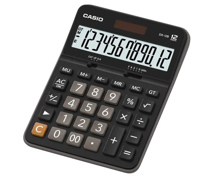 Casio DX-12B calcolatrice Desktop Calcolatrice di base Nero - immagine 1