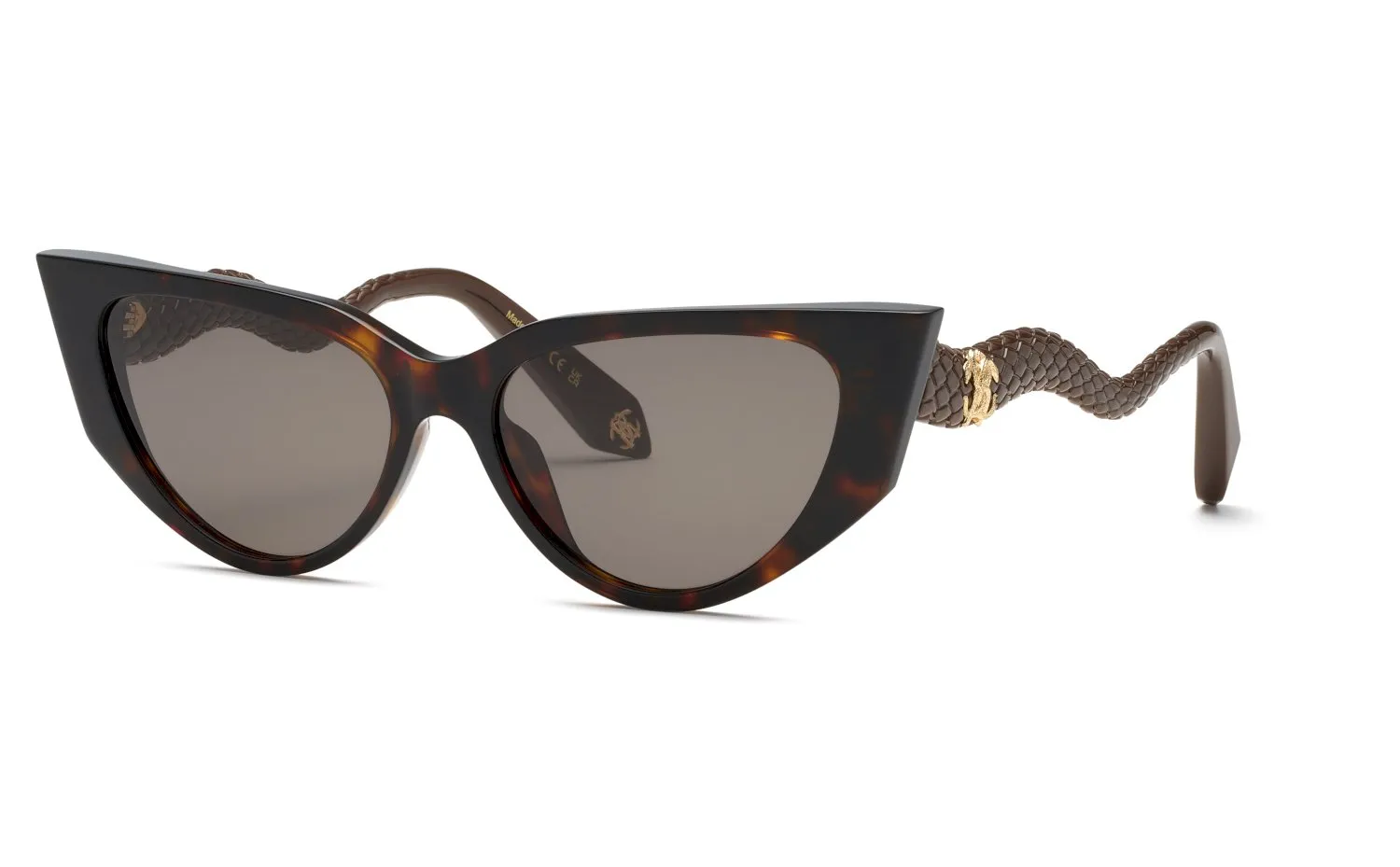 Roberto Cavalli SRC128M 743 Occhiali da sole Acetato Havana Marrone Cat Eye Normale - immagine 1