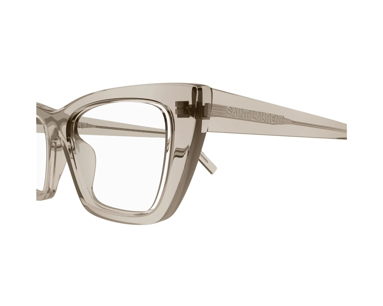 SAINT LAURENT SL 276 MICA OPT 005 Montature da vista Acetato Beige Trasparente Cat Eye ["Antiriflesso"] - immagine 2