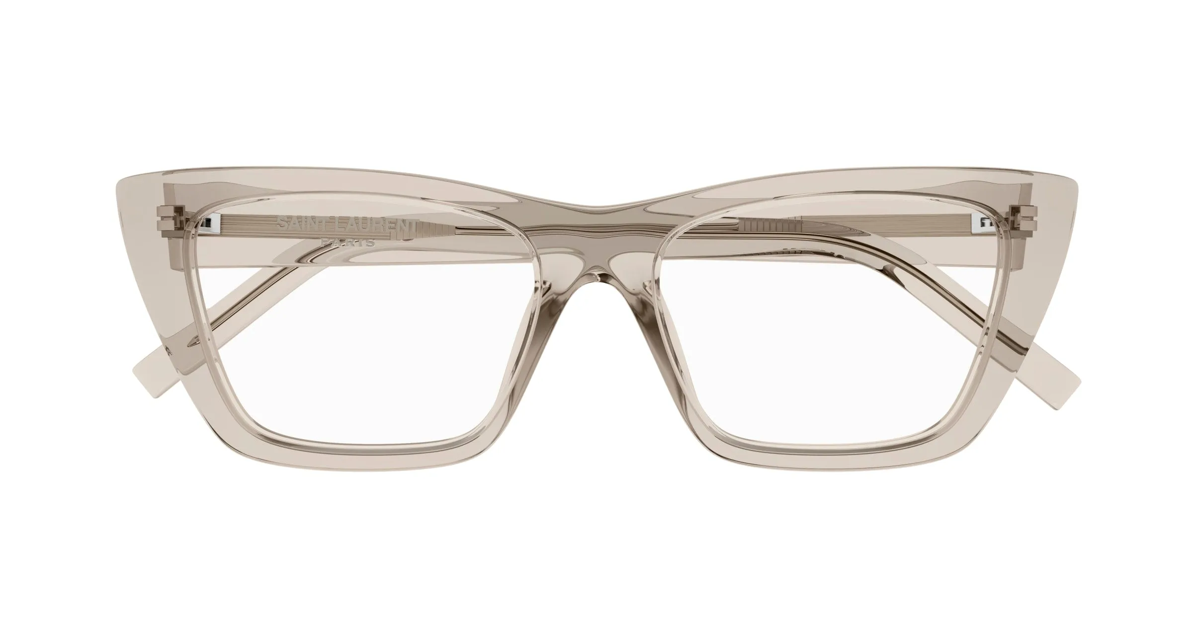SAINT LAURENT SL 276 MICA OPT 005 Montature da vista Acetato Beige Trasparente Cat Eye ["Antiriflesso"] - immagine 3