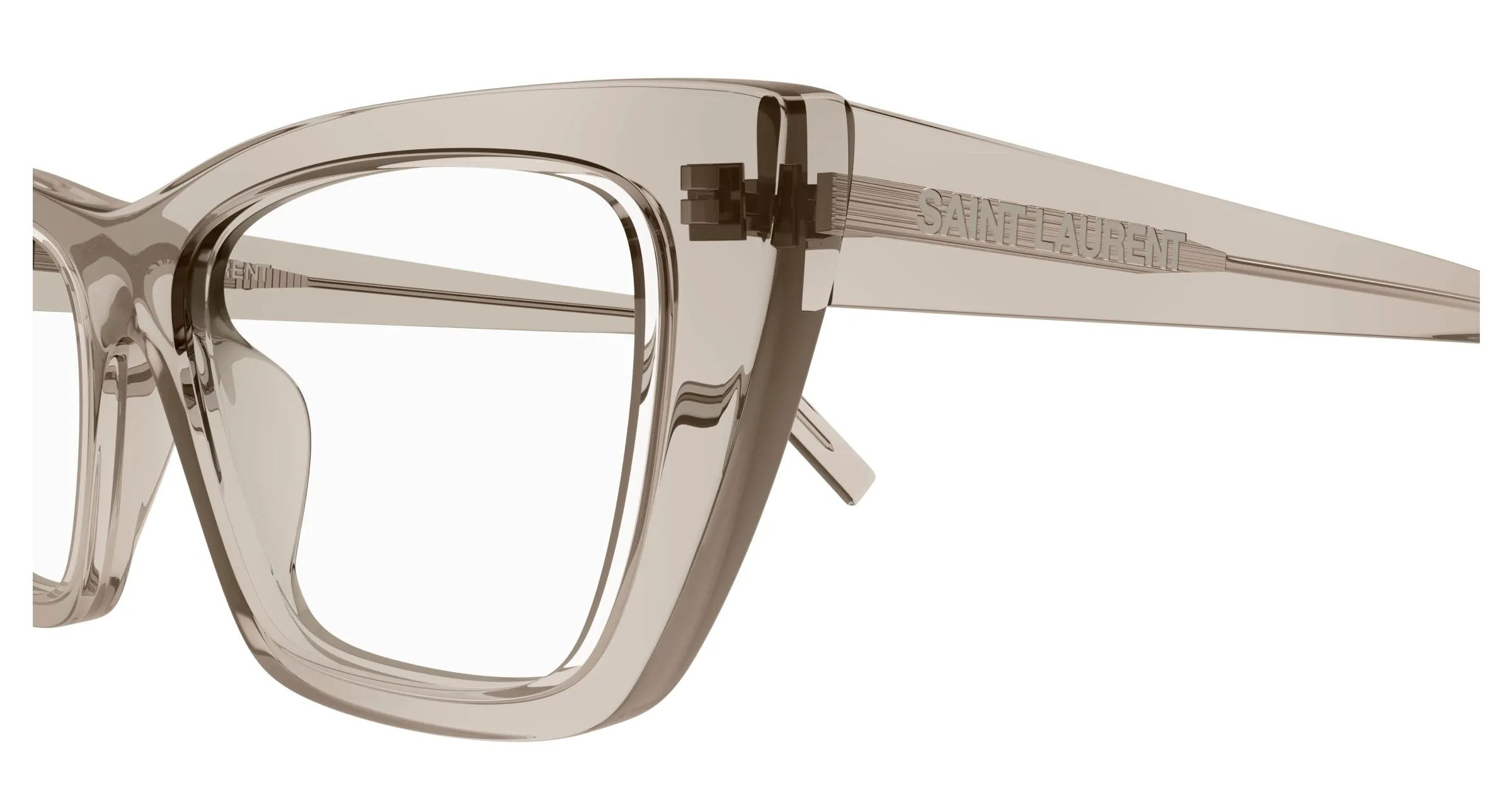 SAINT LAURENT SL 276 MICA OPT 005 Montature da vista Acetato Beige Trasparente Cat Eye ["Antiriflesso"] - immagine 4