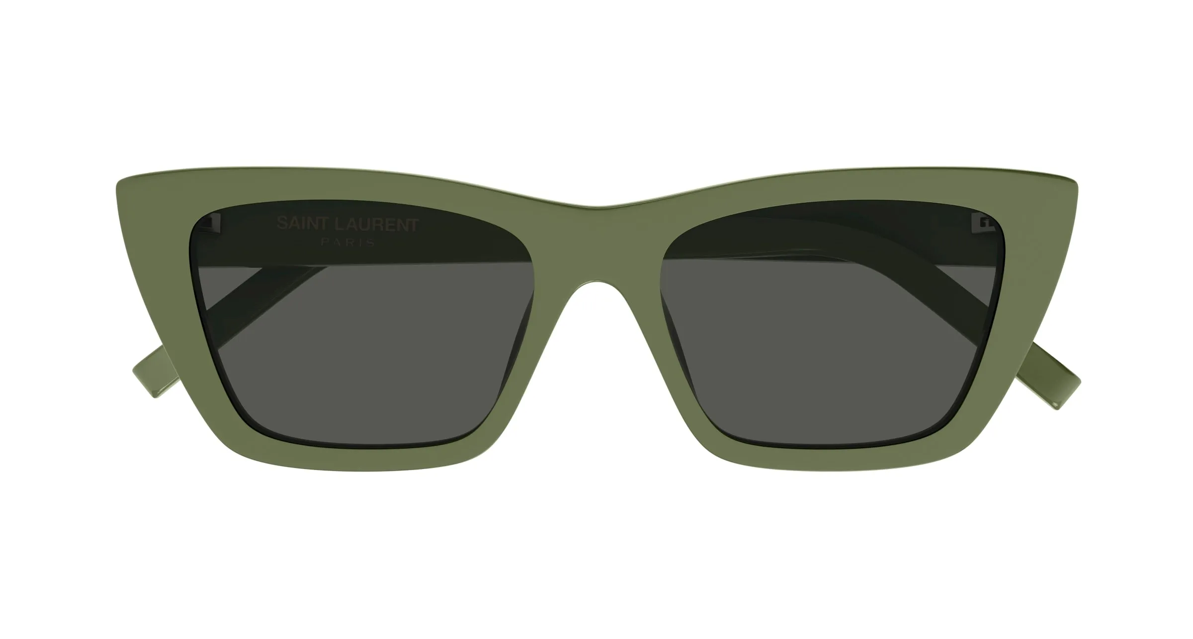 SAINT LAURENT SL 276 MICA 057 Occhiali da sole Acetato Verde Grigio Cat Eye - immagine 2