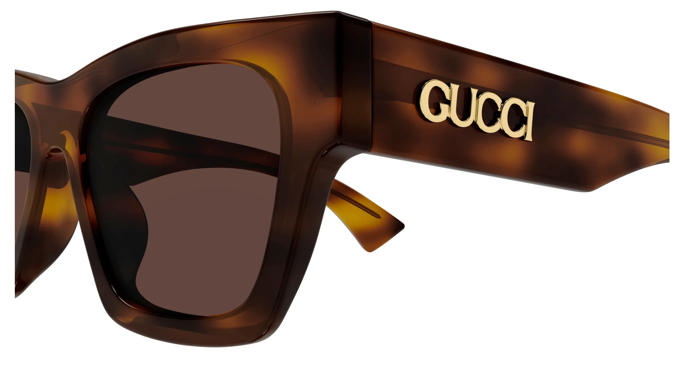 Gucci GG1835S 002 Occhiali da sole Acetato Havana Marrone Squadrata - immagine 3