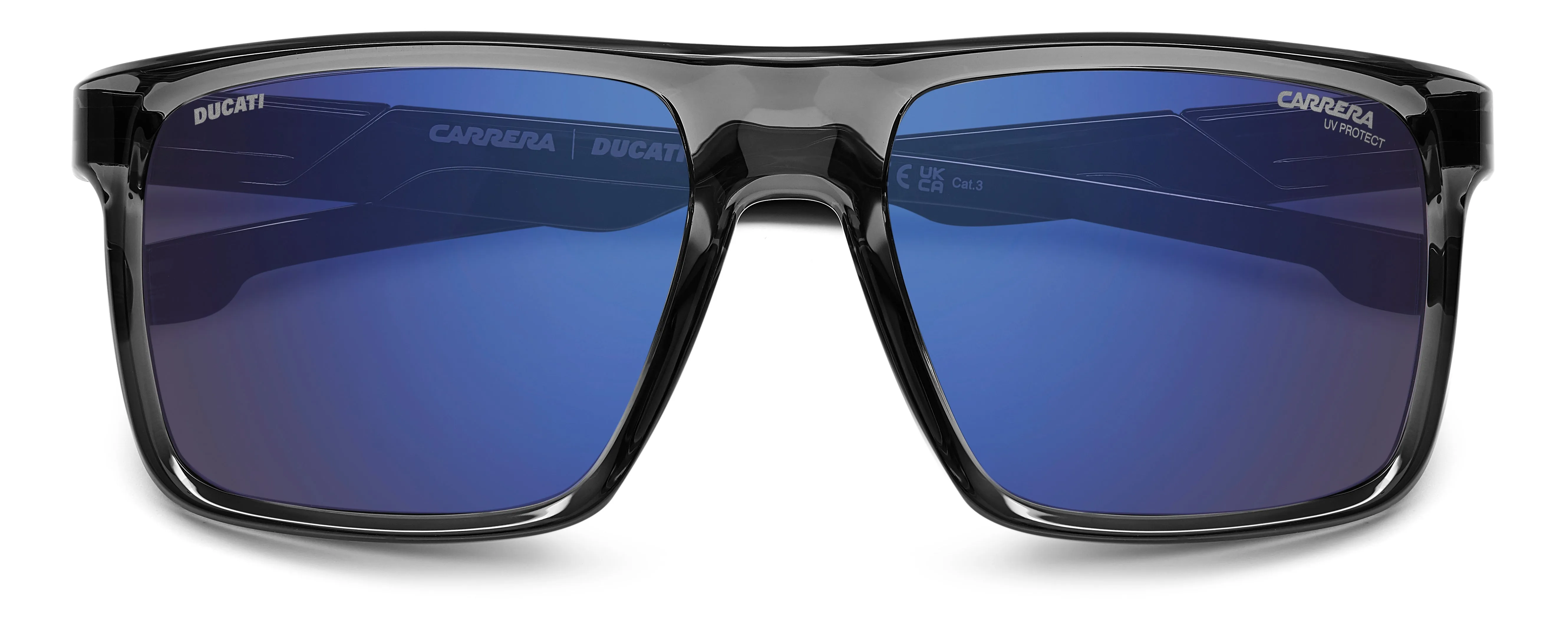 Carrera Ducati CARDUC 049/S KB7/XT Occhiali da sole Polyamide Grigio Blu Squadrata Normale Specchiato - immagine 3