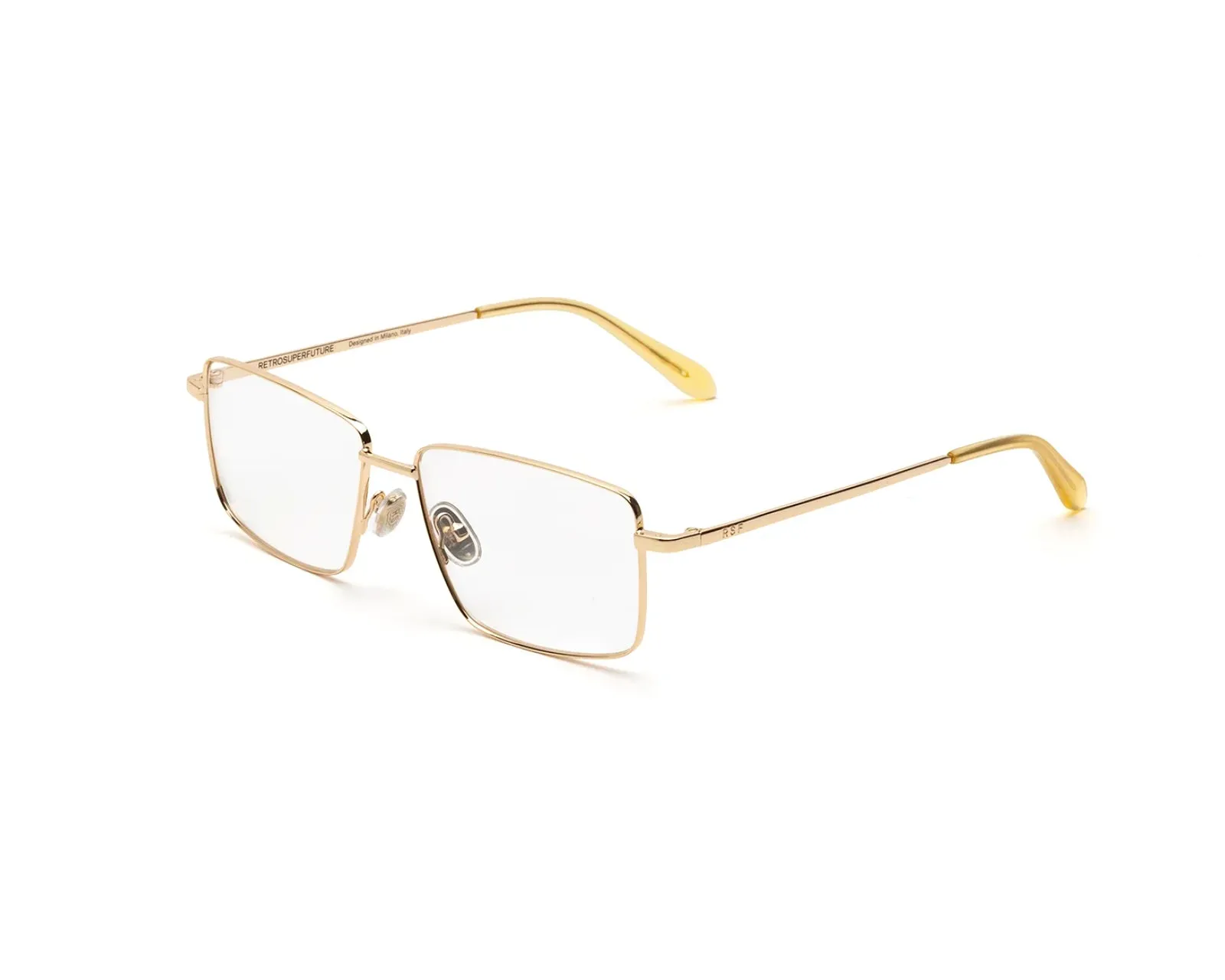 Retrosuperfuture 10D NUMERO 139 CREMOSO Montature da vista Metallo Oro Squadrata - immagine 1