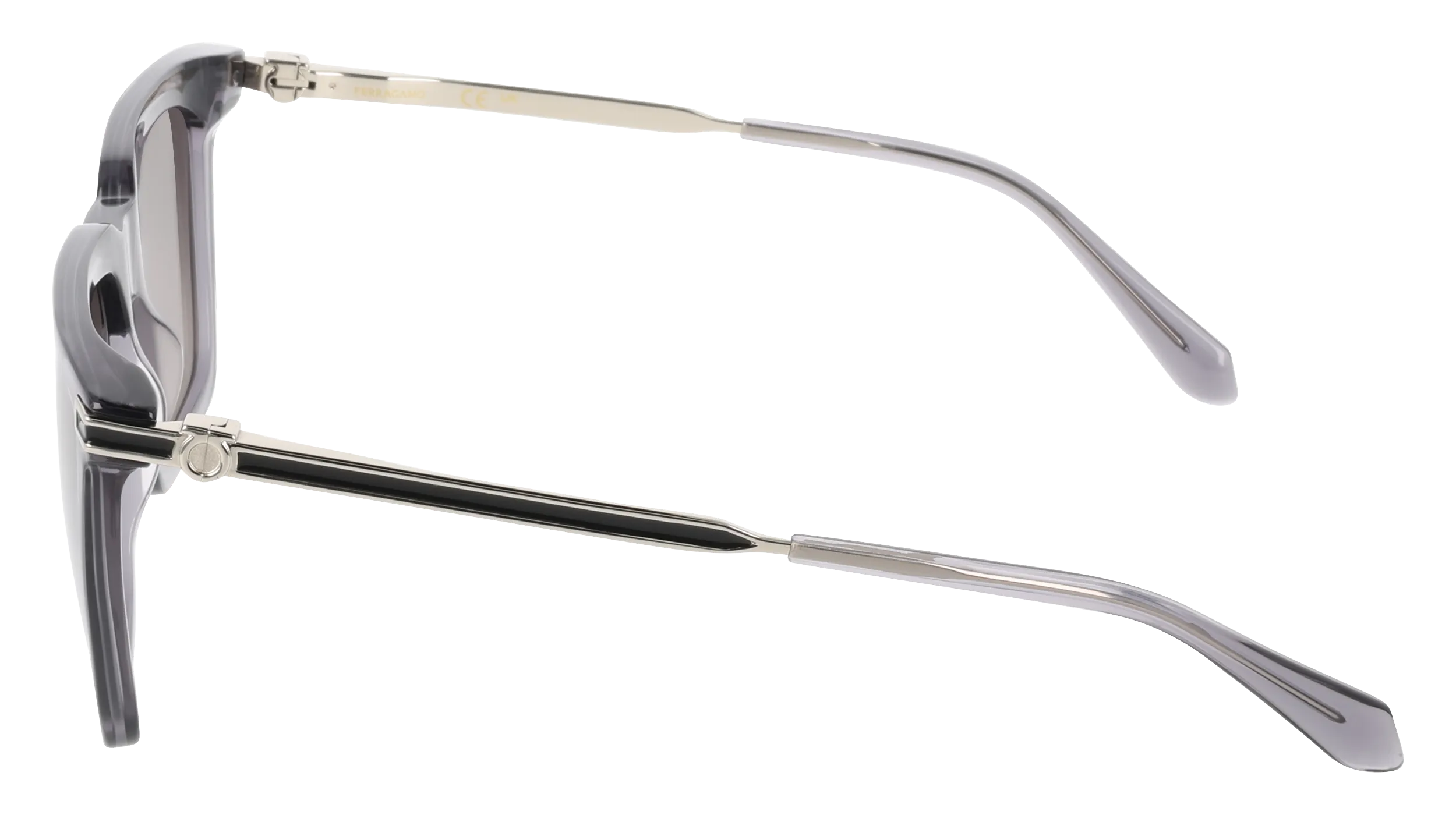 Ferragamo SF2077SLBI 020 Occhiali da sole Acetato Grigio Squadrata Normale Sfumato - immagine 3