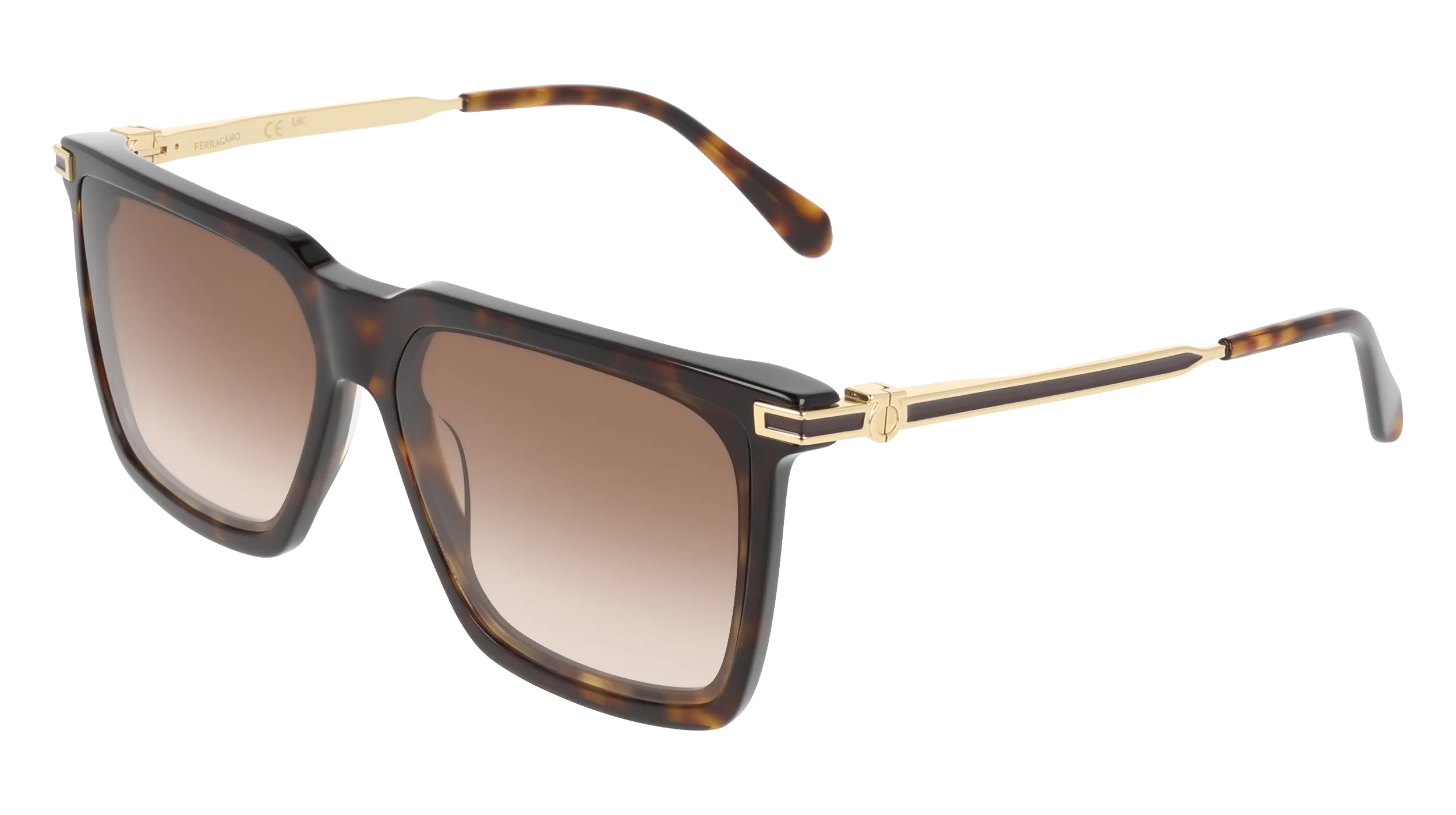 Ferragamo SF2077SLBI 242 Occhiali da sole Acetato Havana Squadrata Normale Sfumato - immagine 1