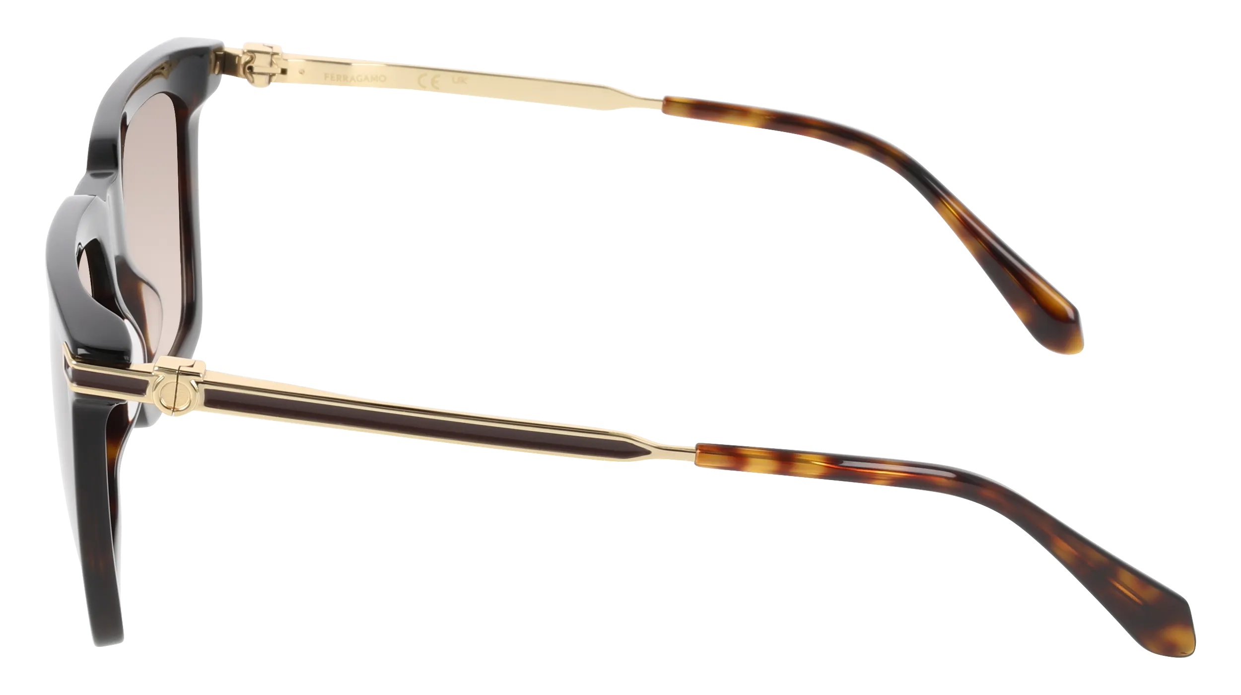 Ferragamo SF2077SLBI 242 Occhiali da sole Acetato Havana Squadrata Normale Sfumato - immagine 3