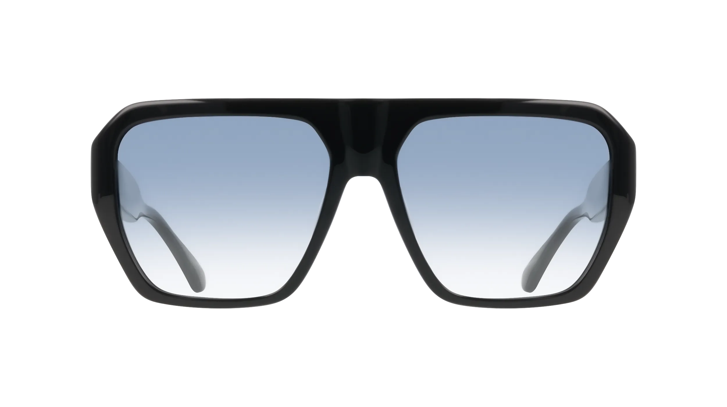 Ferragamo SF2080SLBI 1 Occhiali da sole Acetato Nero Azzurro Squadrata Normale Sfumato - immagine 2