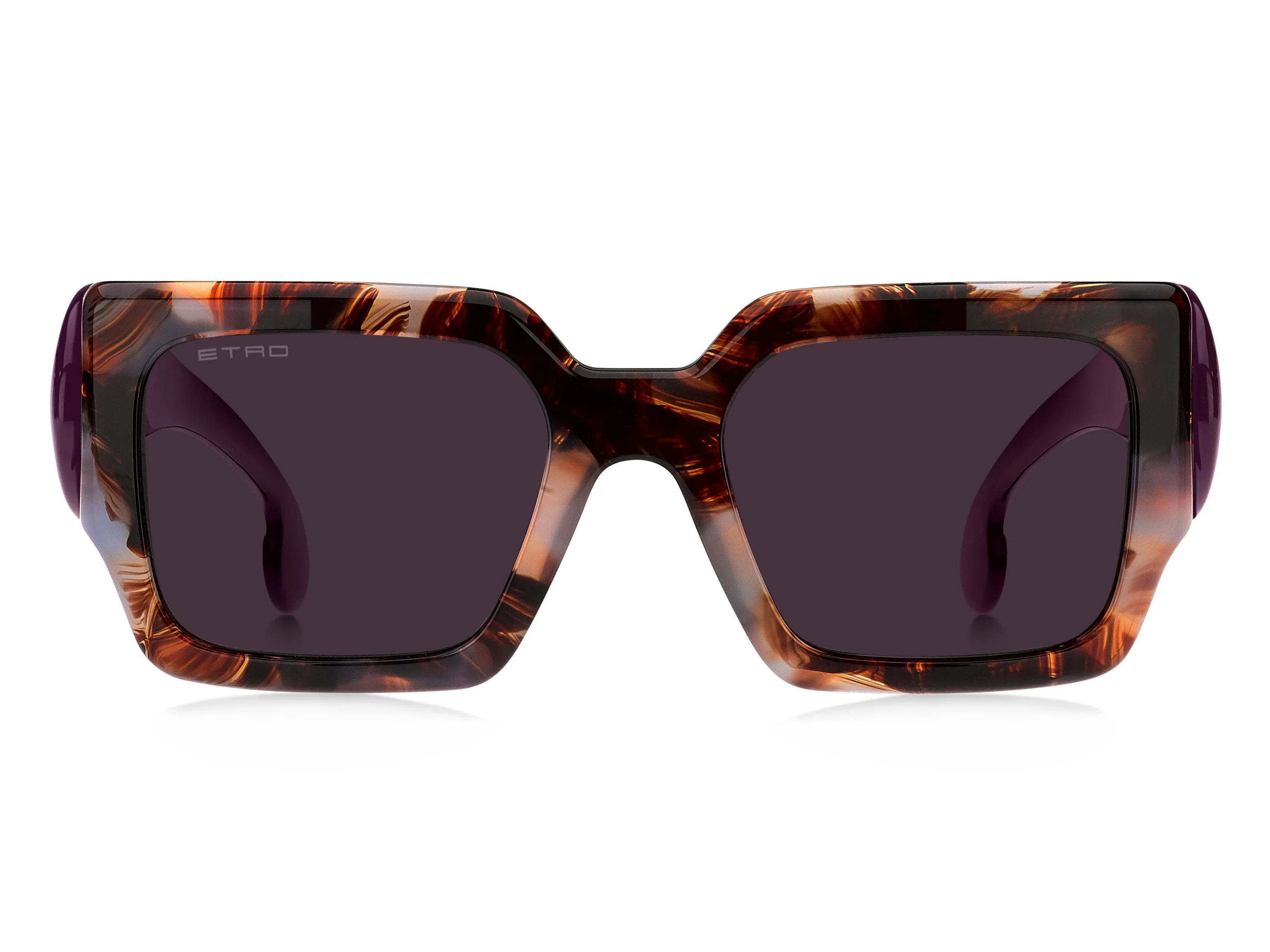 ETRO ETRO 0056/S 086/UR Occhiali da sole Acetato Havana Viola Squadrata Normale - immagine 2