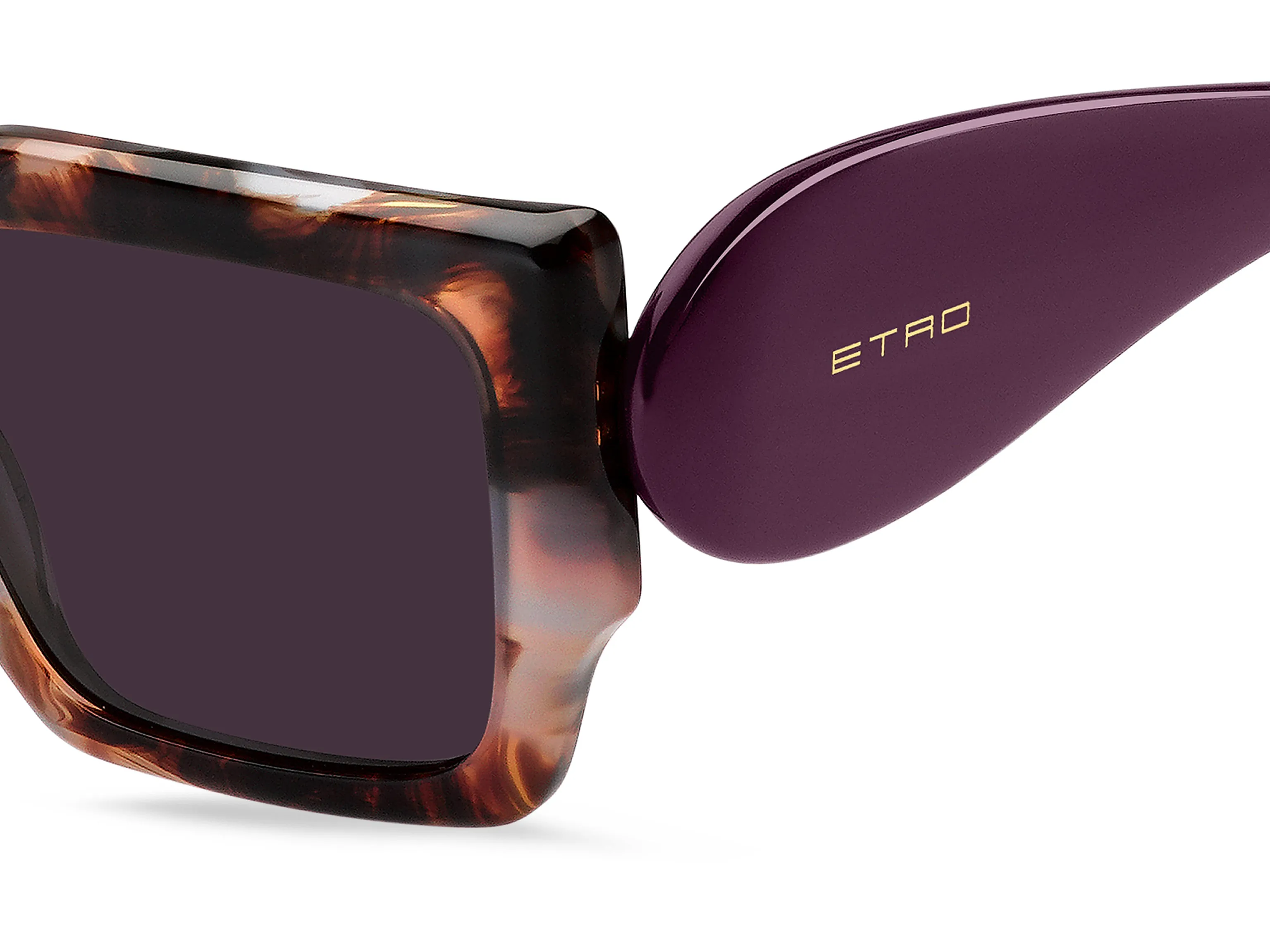 ETRO ETRO 0056/S 086/UR Occhiali da sole Acetato Havana Viola Squadrata Normale - immagine 3