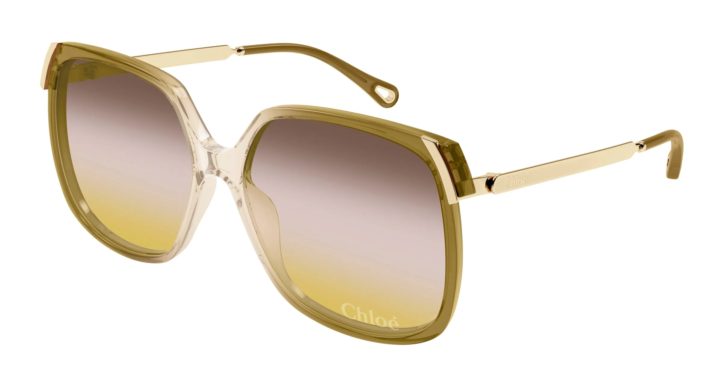 Chloé CH0286S 008 Occhiali da sole Acetato Beige Rosa Squadrata - immagine 1
