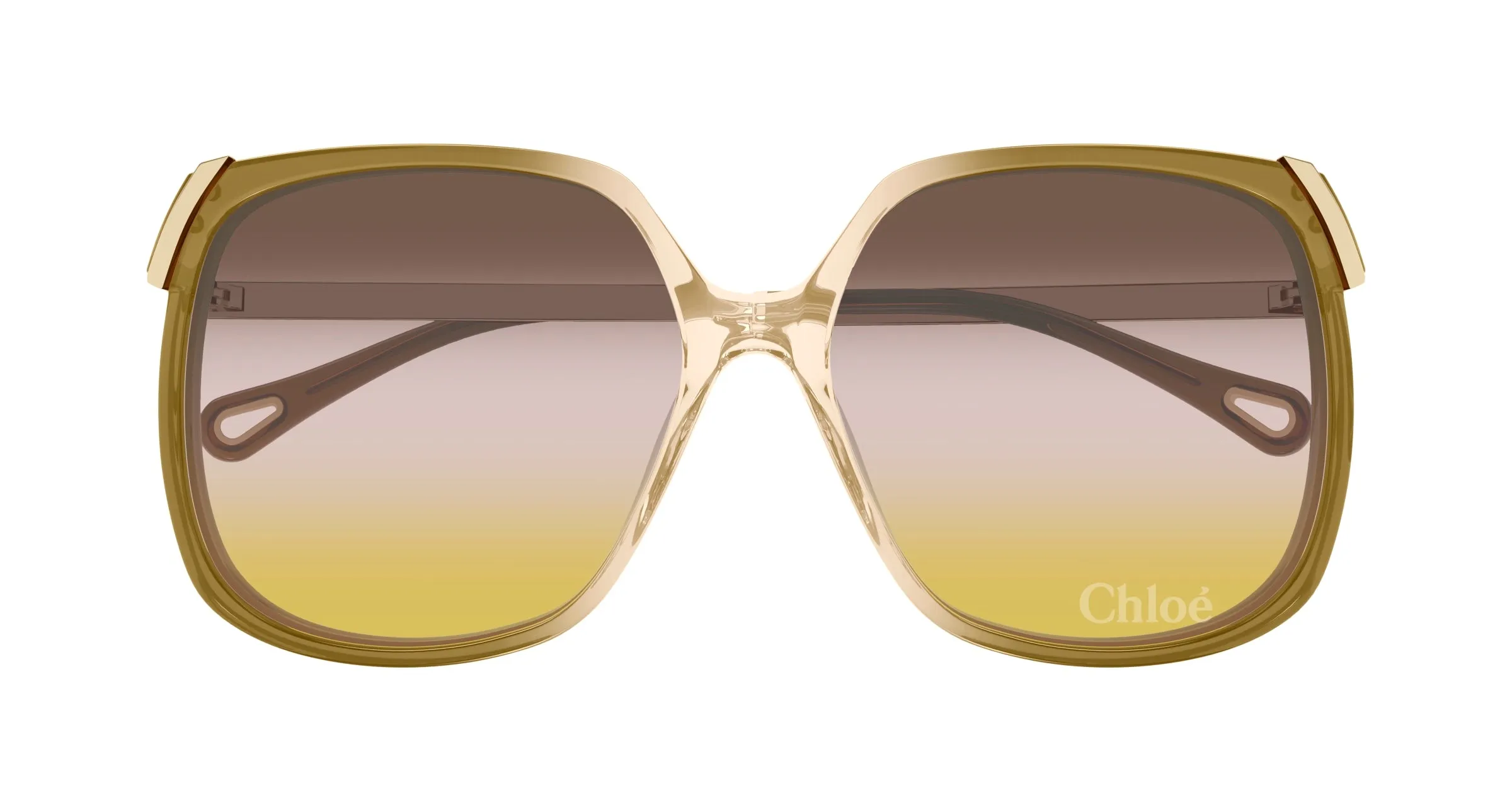 Chloé CH0286S 008 Occhiali da sole Acetato Beige Rosa Squadrata - immagine 2