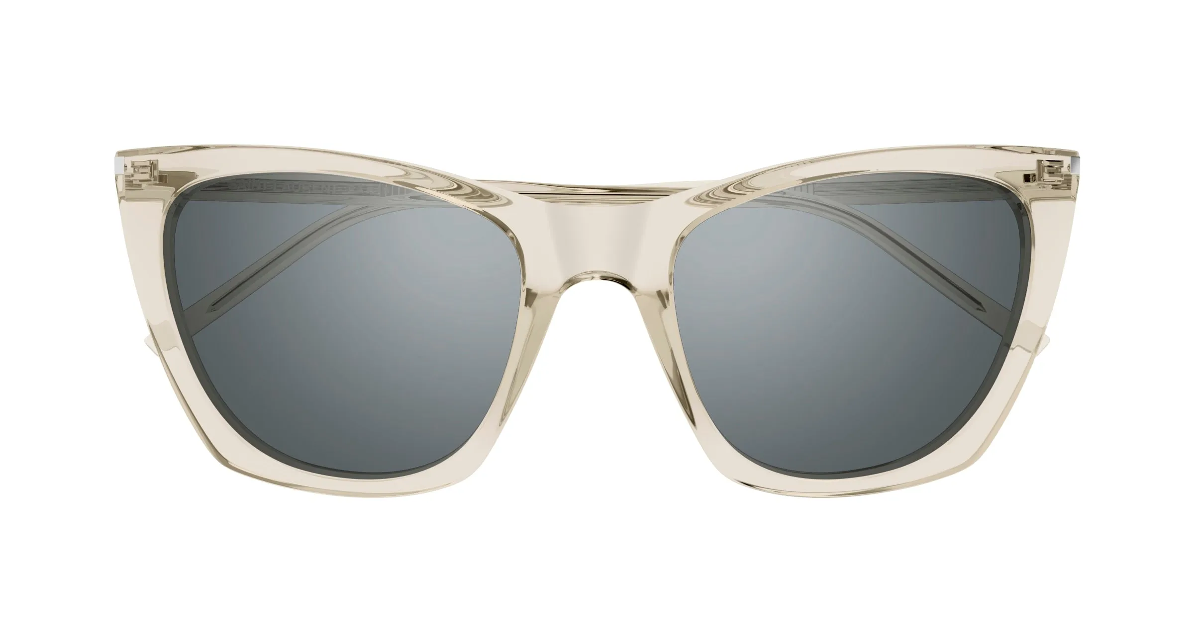 SAINT LAURENT SL 214 KATE THIN 004 Occhiali da sole Acetato Beige Argento Cat Eye - immagine 2