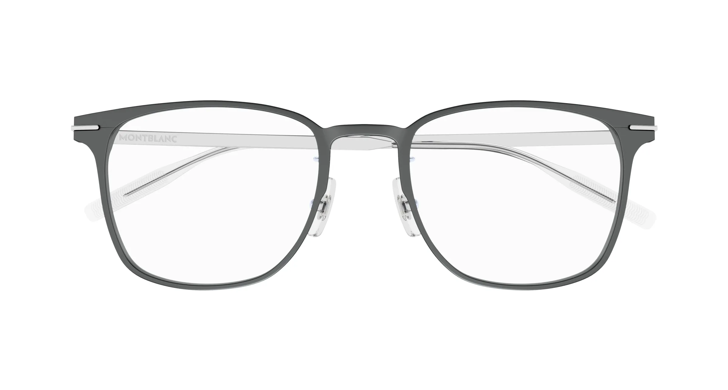Montblanc MB0397ON 005 Montature da vista Metallo Grigio Trasparente Squadrata - immagine 2