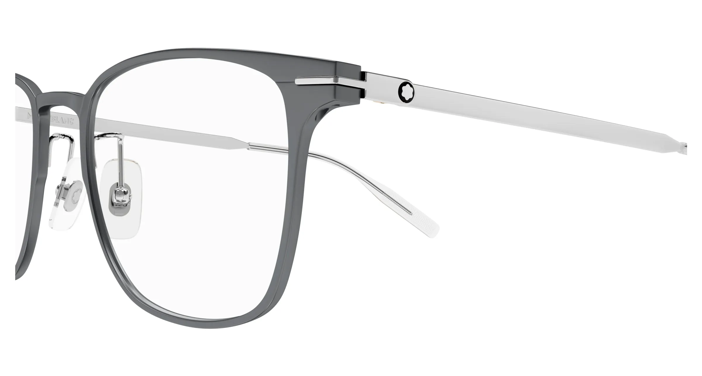 Montblanc MB0397ON 005 Montature da vista Metallo Grigio Trasparente Squadrata - immagine 3