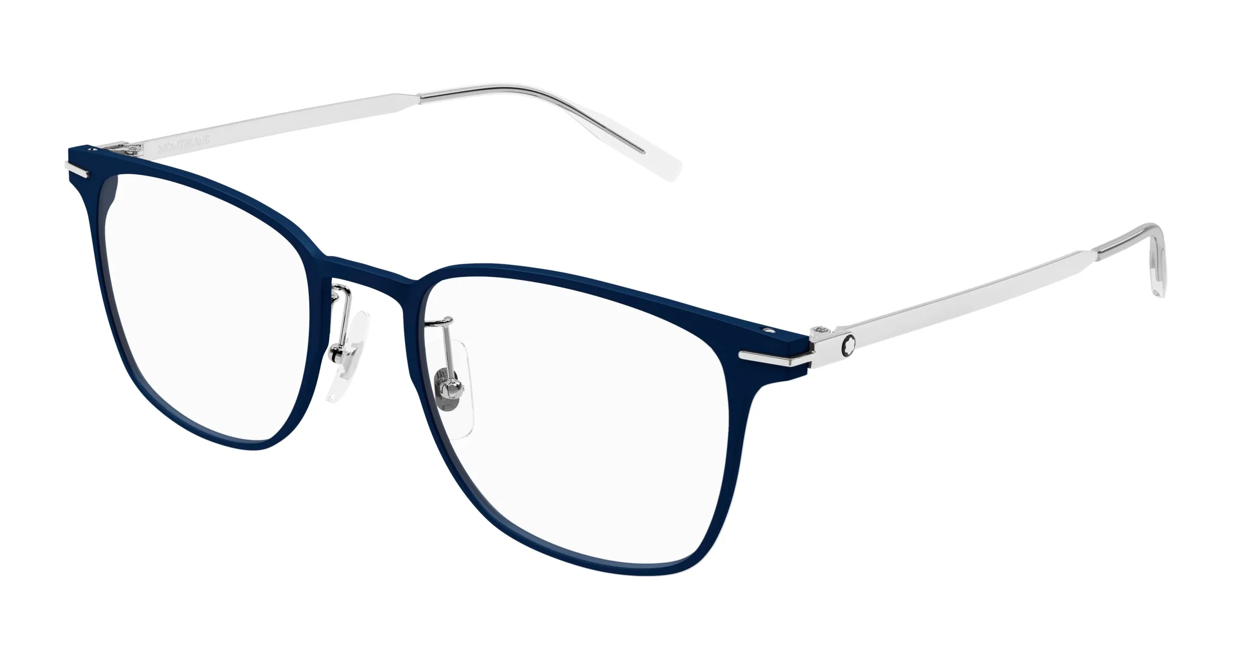 Montblanc MB0397ON 004 Montature da vista Metallo Blu Trasparente Squadrata - immagine 1