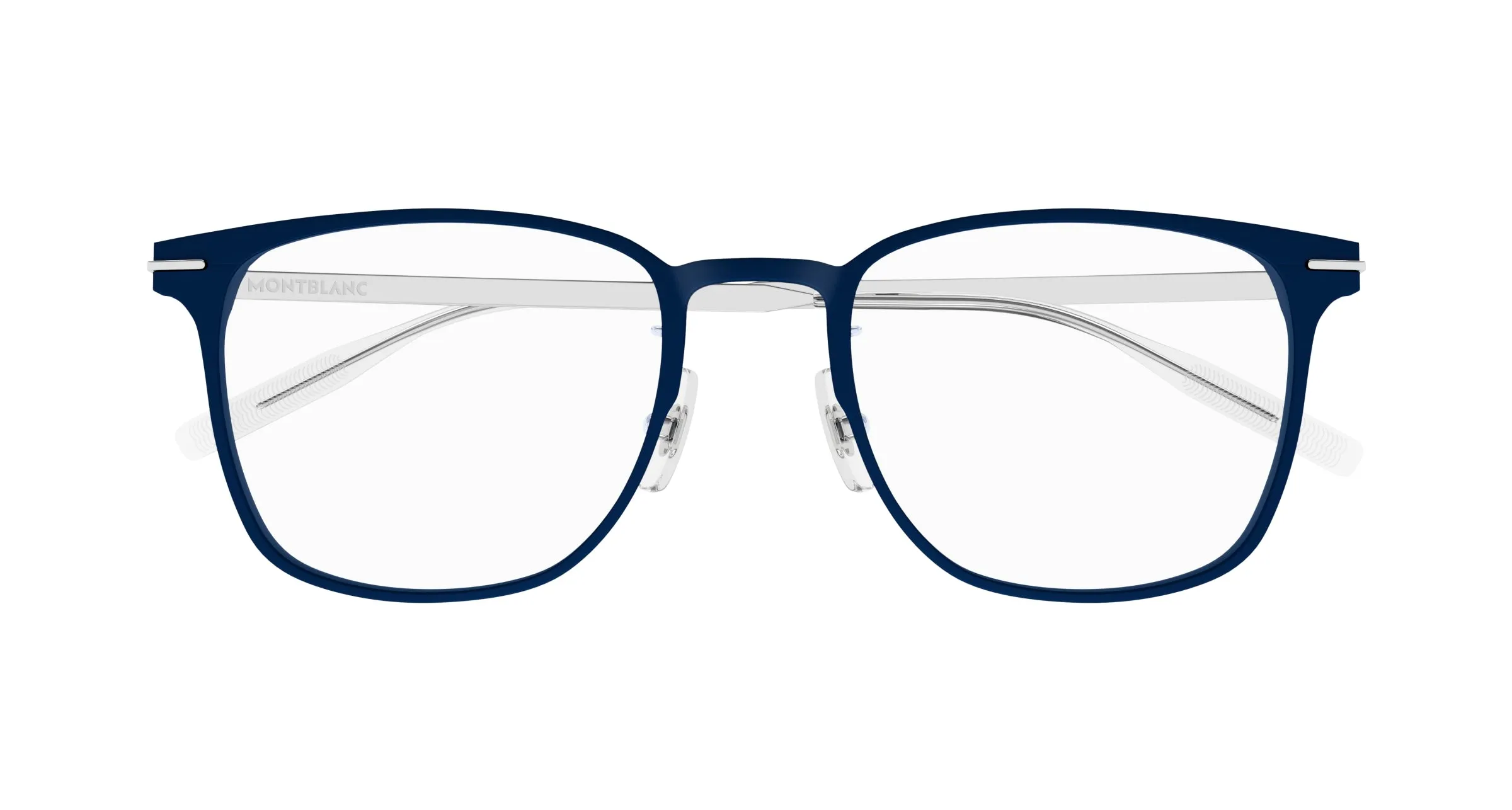 Montblanc MB0397ON 004 Montature da vista Metallo Blu Trasparente Squadrata - immagine 2