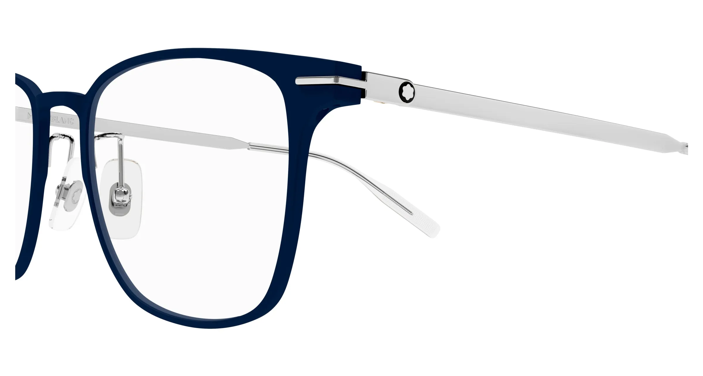 Montblanc MB0397ON 004 Montature da vista Metallo Blu Trasparente Squadrata - immagine 3