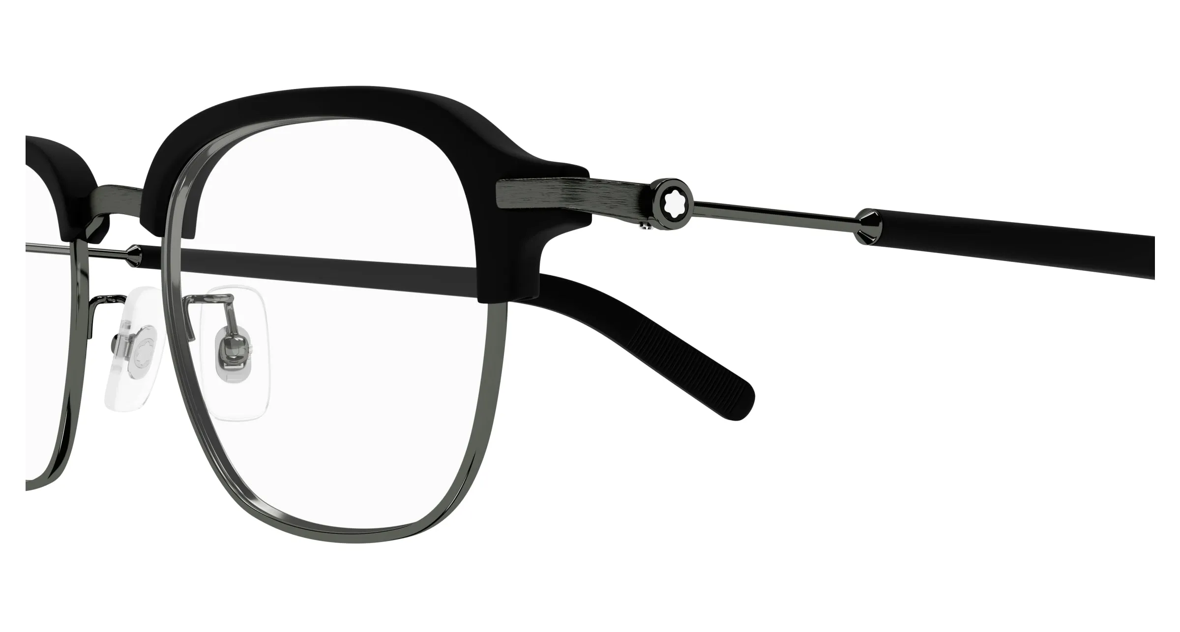 Montblanc MB0390O 002 Montature da vista Metallo Rutenio Trasparente Squadrata - immagine 2
