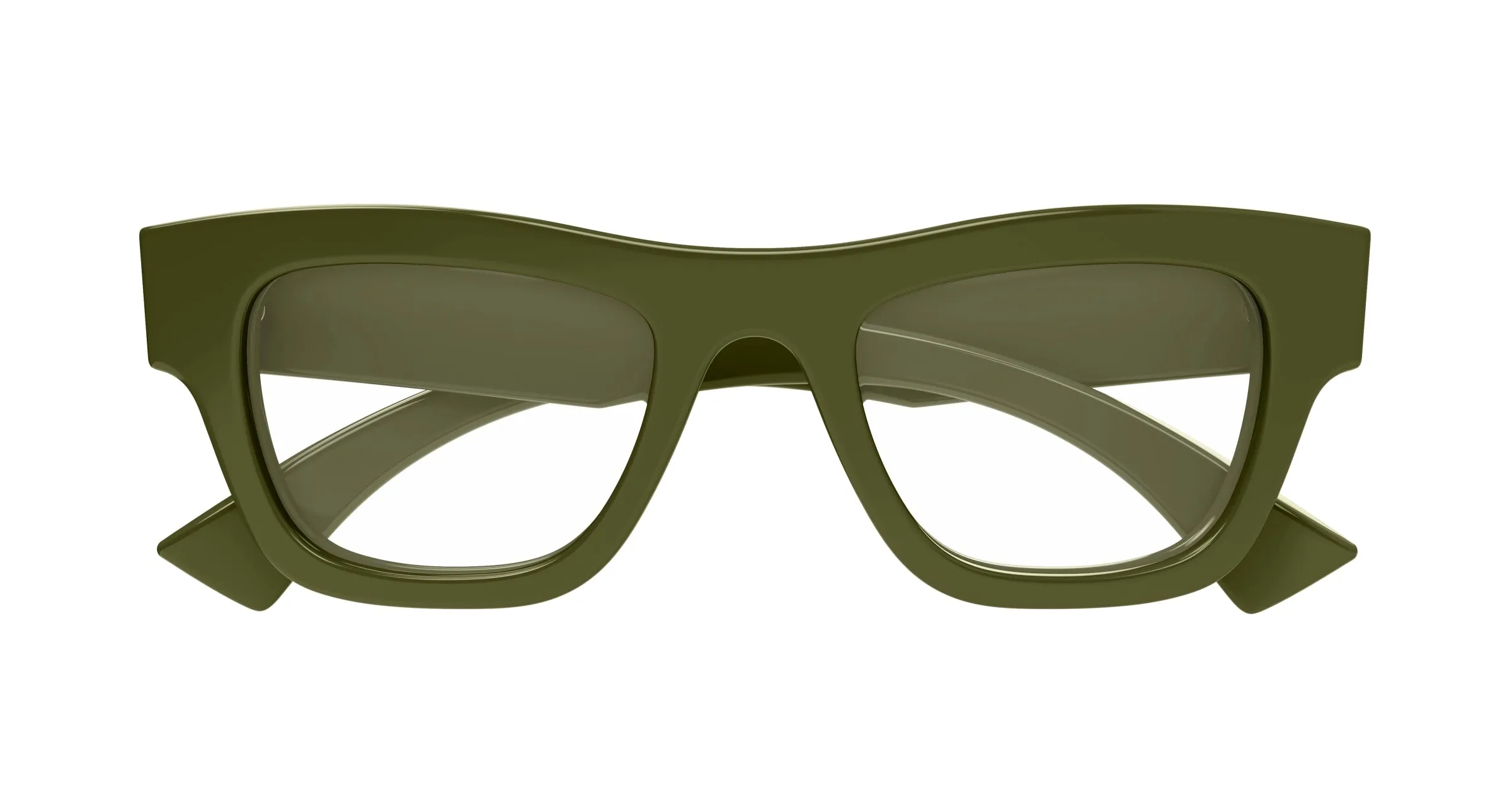 Gucci GG1840O 008 Montature da vista Acetato Verde Trasparente Squadrata - immagine 2