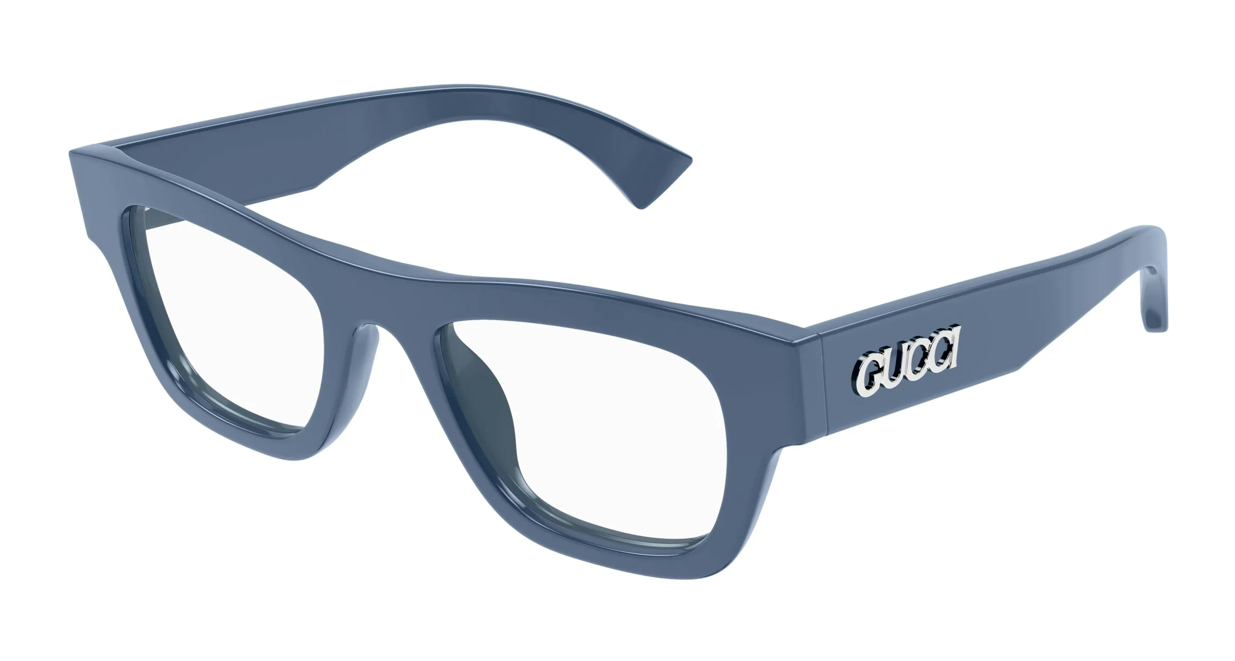 Gucci GG1840O 007 Montature da vista Acetato Blu Trasparente Squadrata - immagine 1
