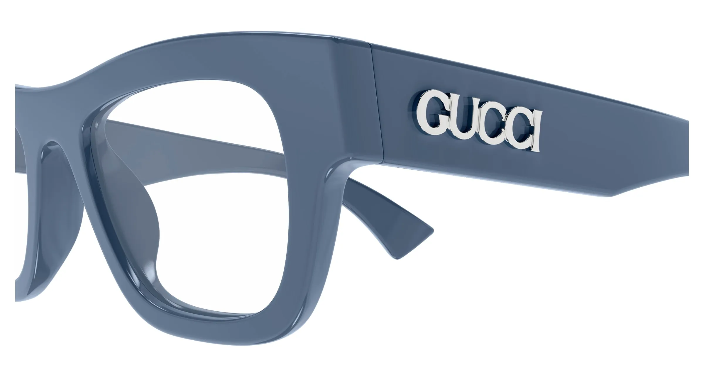 Gucci GG1840O 007 Montature da vista Acetato Blu Trasparente Squadrata - immagine 3