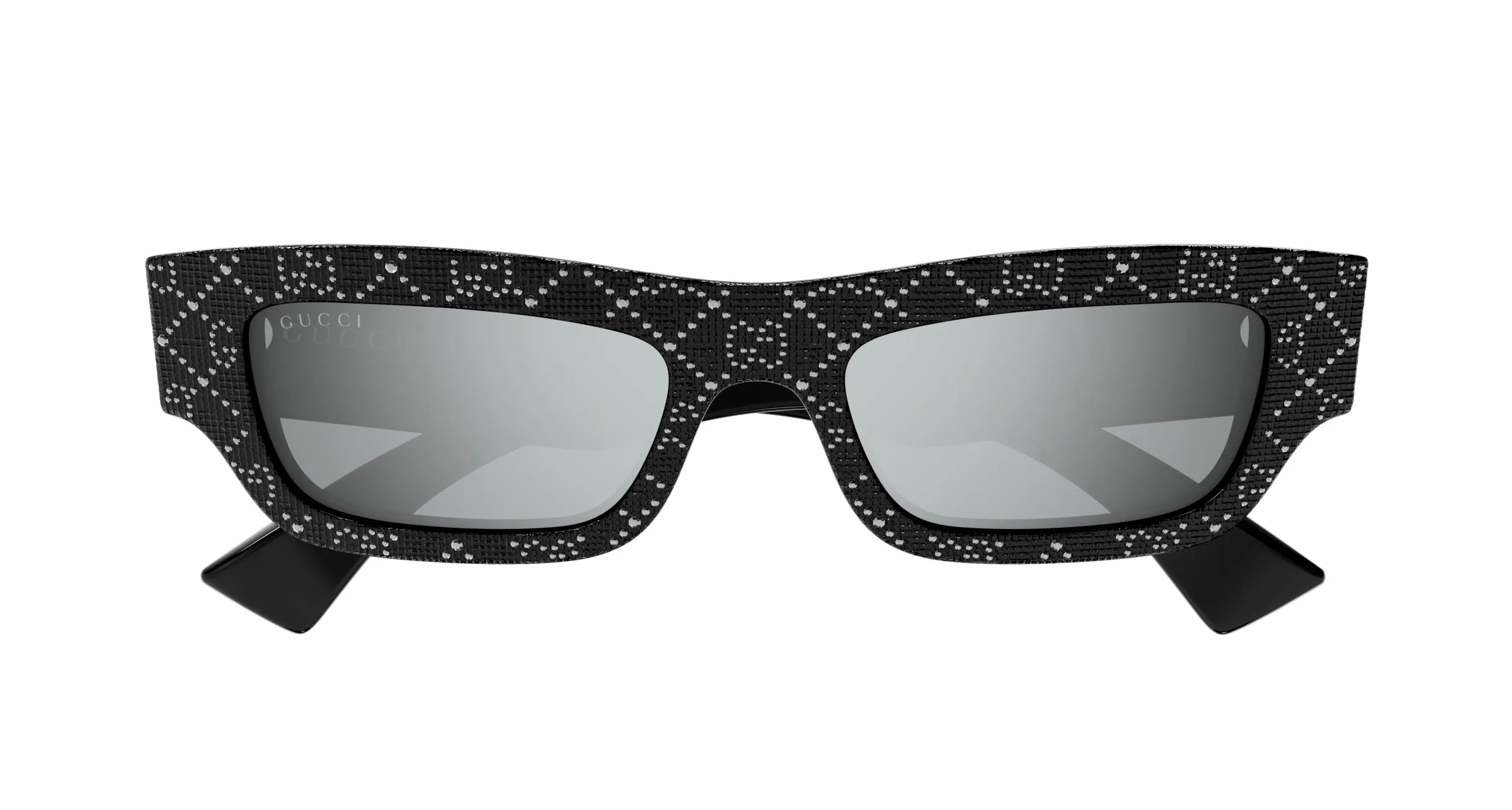 Gucci GG1839S 006 Occhiali da sole Acetato Nero Grigio Squadrata - immagine 2
