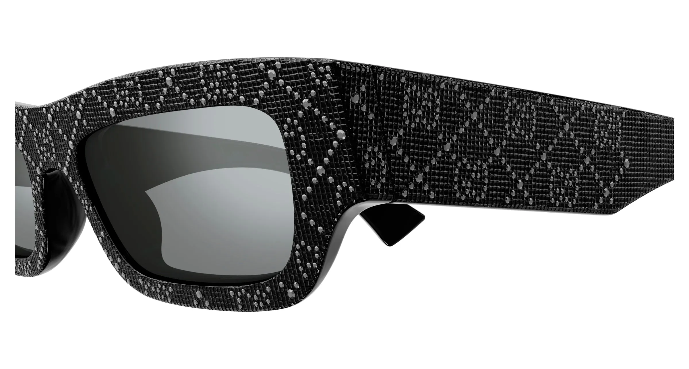 Gucci GG1839S 006 Occhiali da sole Acetato Nero Grigio Squadrata - immagine 3