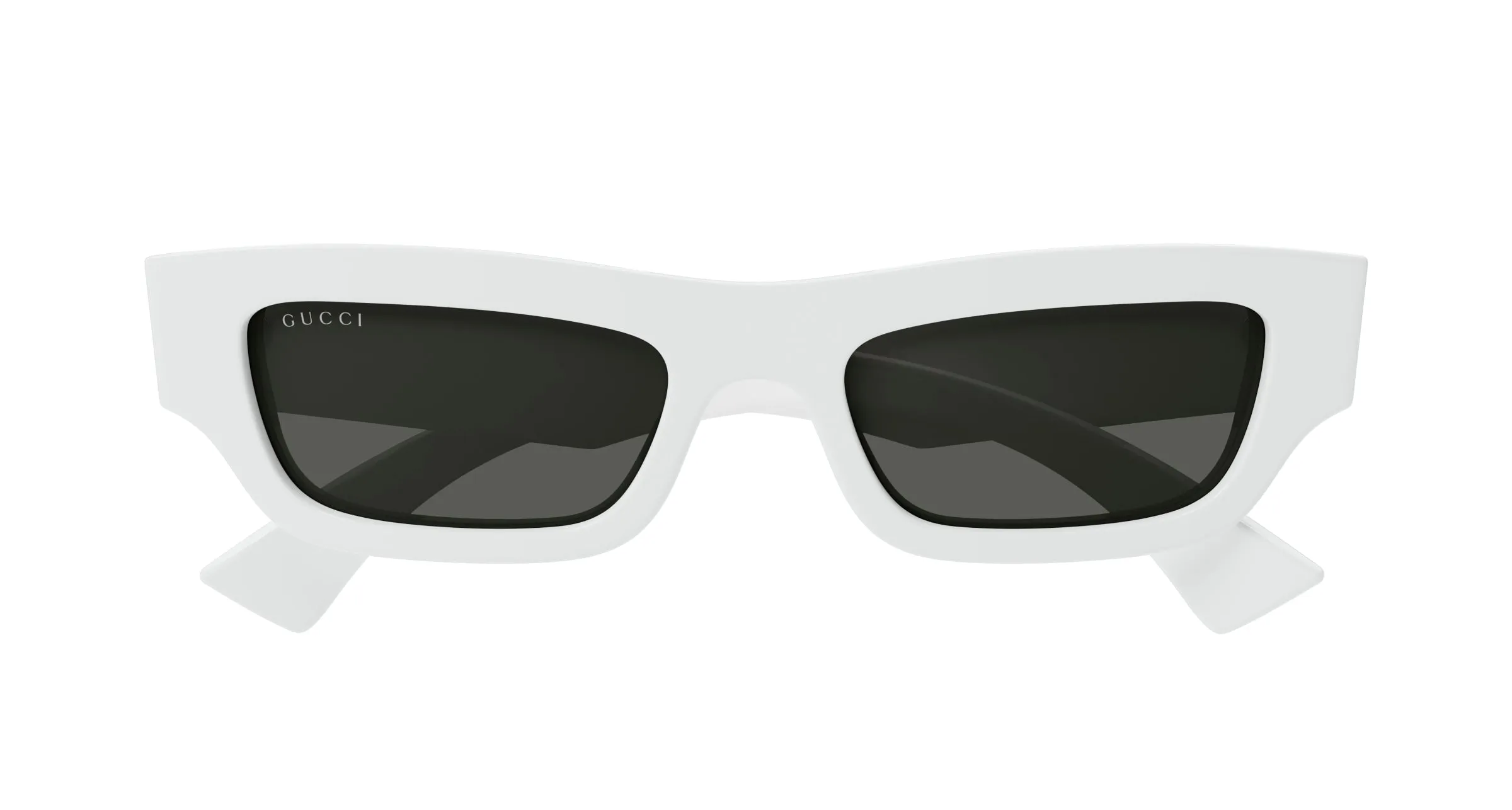 Gucci GG1839S 005 Occhiali da sole Acetato Bianco Grigio Squadrata - immagine 2
