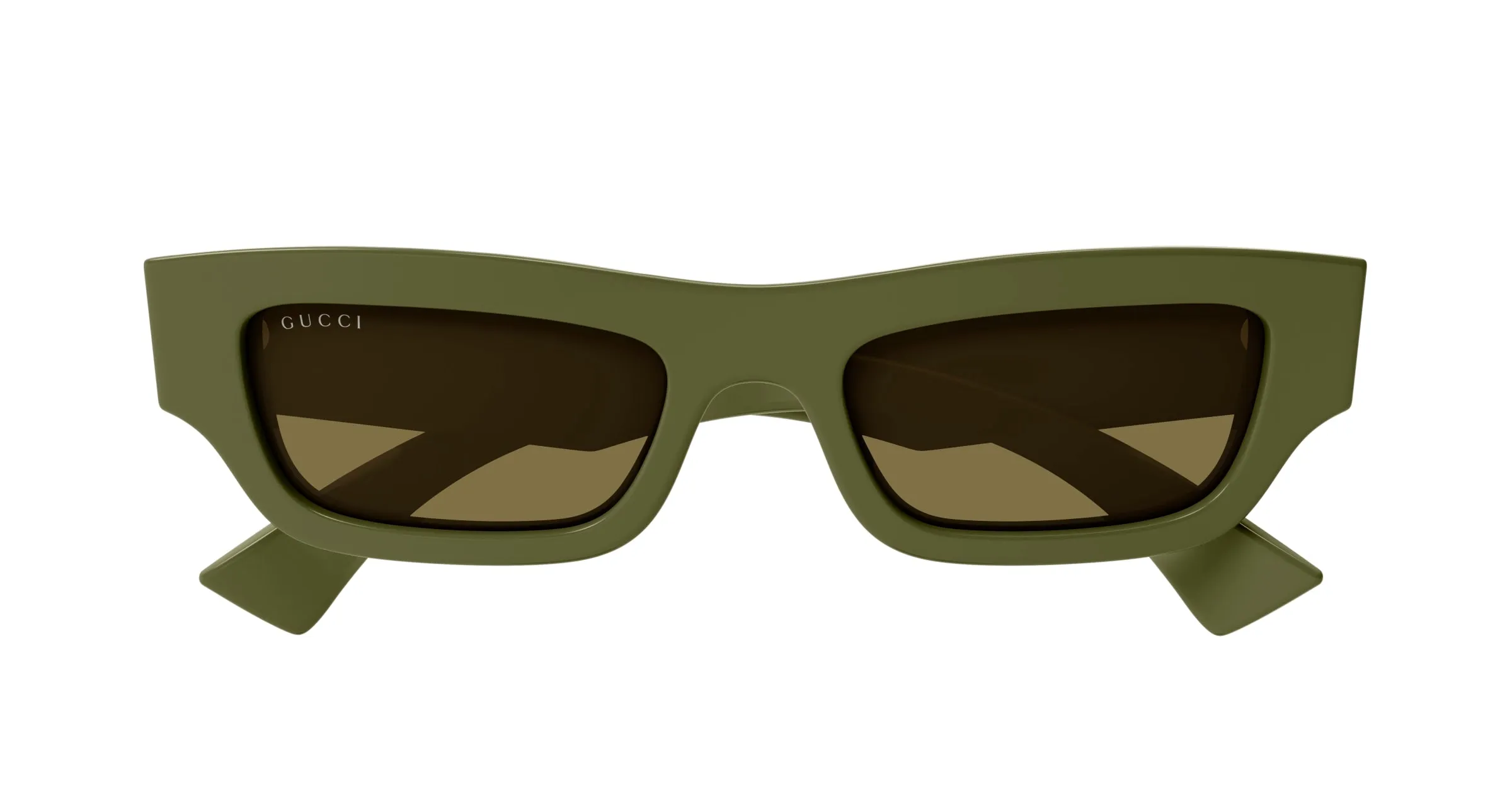 Gucci GG1839S 004 Occhiali da sole Acetato Verde Marrone Squadrata - immagine 2