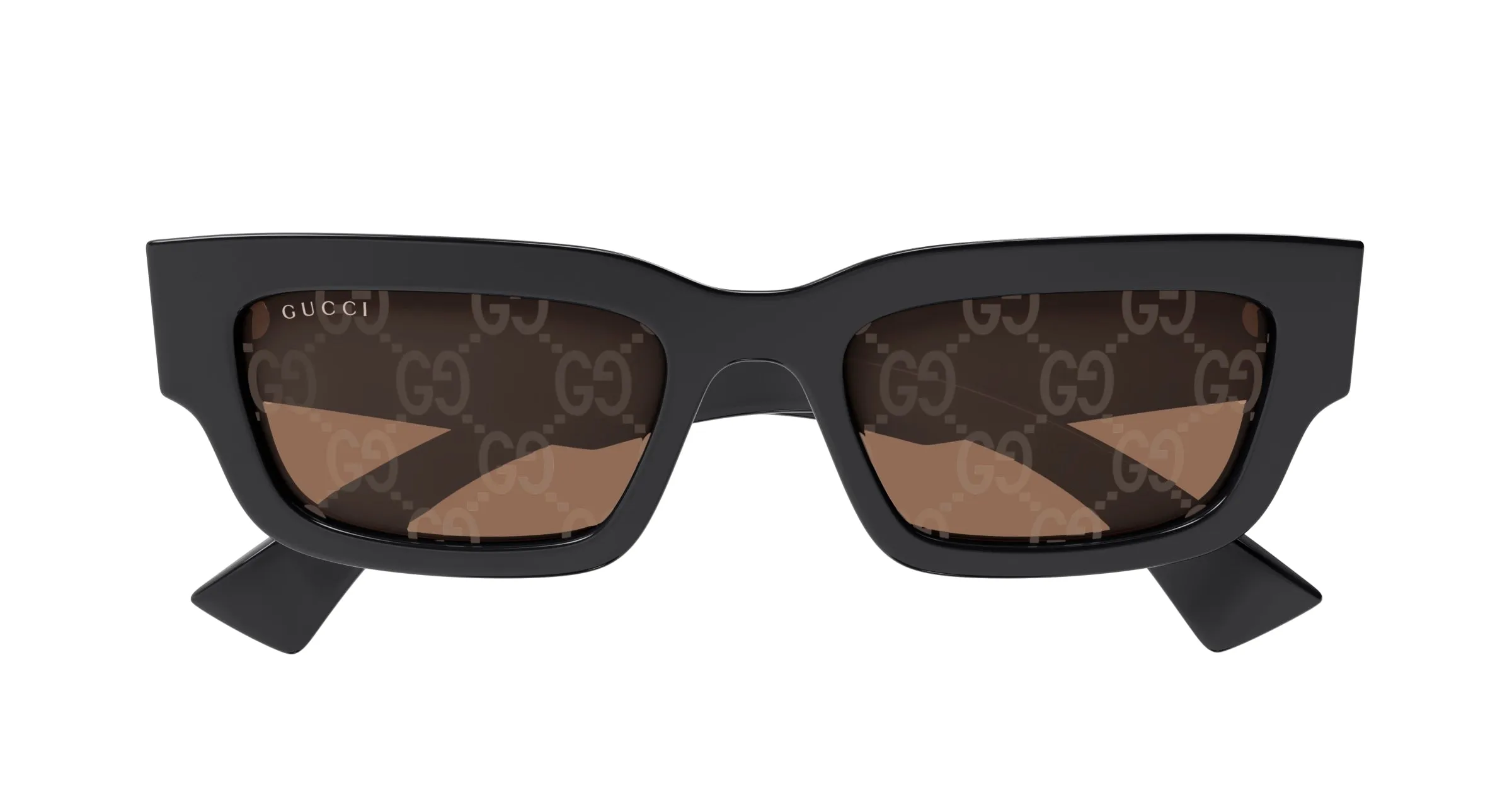 Gucci GG1838S 005 Occhiali da sole Acetato Grigio Marrone Squadrata - immagine 2